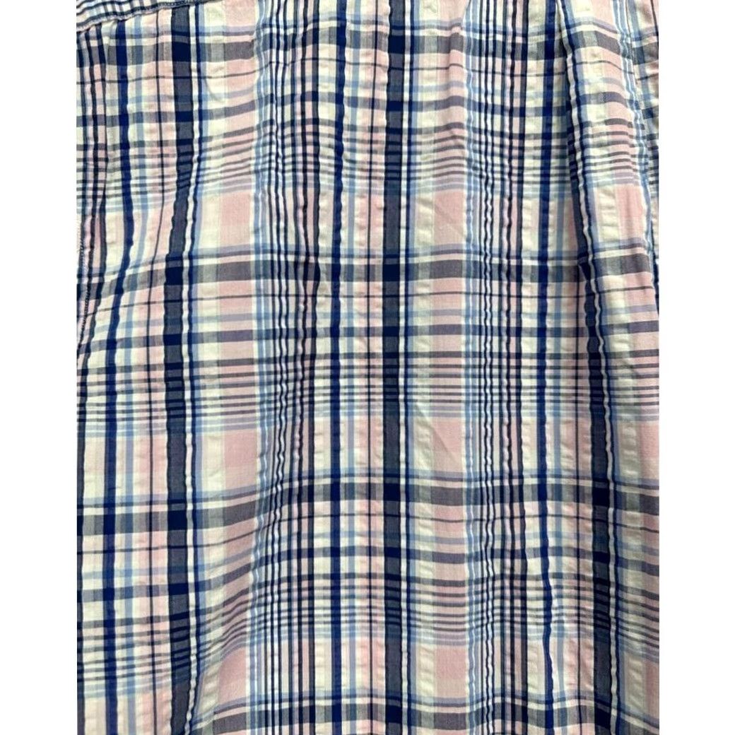 Ralph Lauren Ralph Lauren Button-Down Shirt Adult XL Pink Blue Seersucker Plaid Casual Mens Size US XL / EU 56 / 4 - 6 Thumbnail