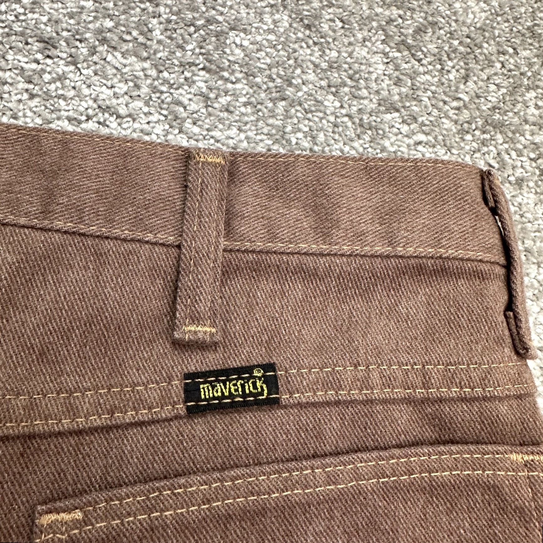 Vintage Maverick Jeans Mens 40L Brown Straight Leg Cropped Casual Classic Outdoor 38x26 Size US 40 / EU 56 - 4 Thumbnail
