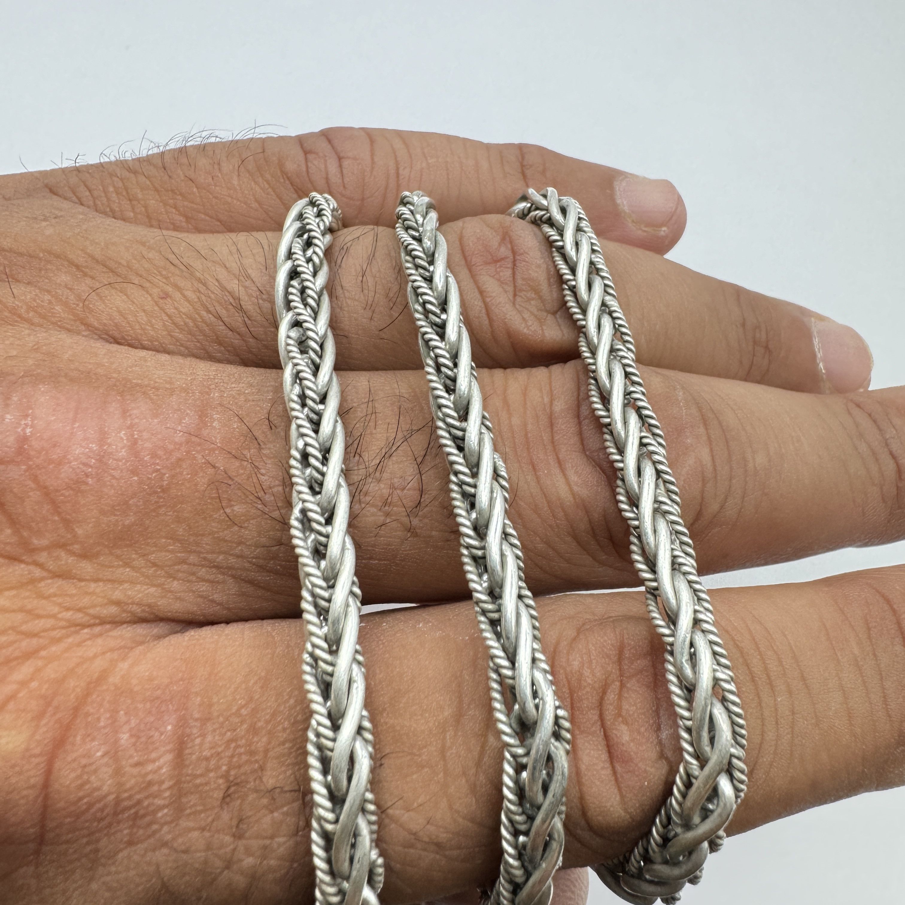 Sterling Silver Vintage Jewelry Chain, 925 Sterling Silver, Signed 47.45g Size ONE SIZE - 6 Thumbnail