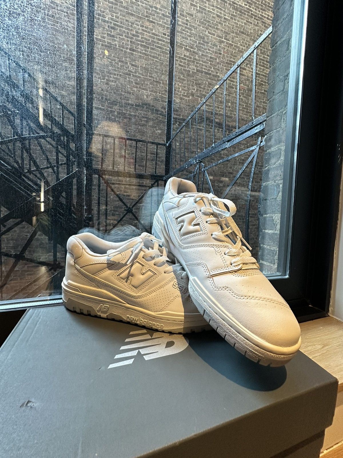 new balance 550 white grey