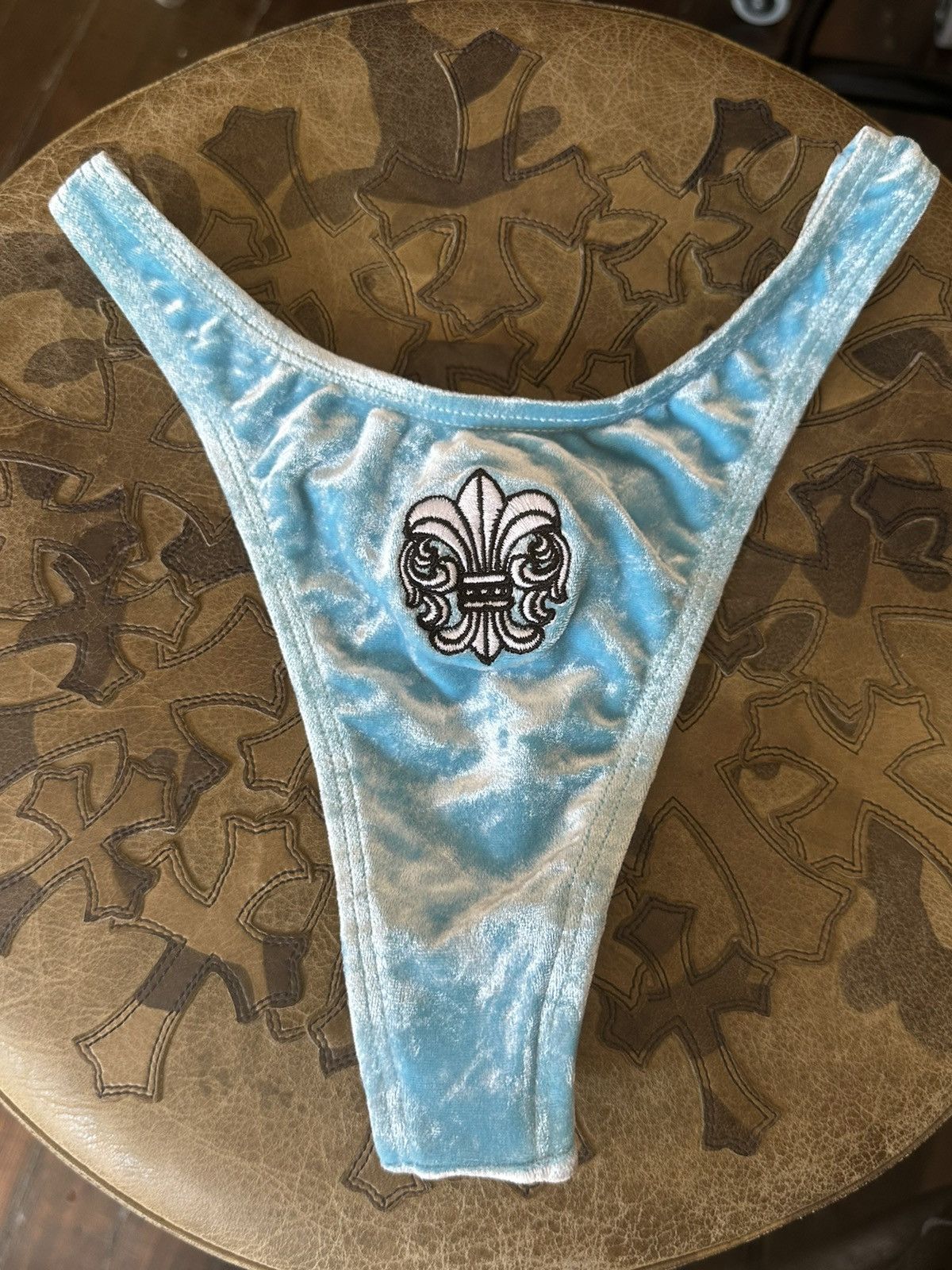 Chrome Hearts CHROME HEARTS VELVET EMBROIDERY PANTIES Size ONE SIZE - 1 Thumbnail
