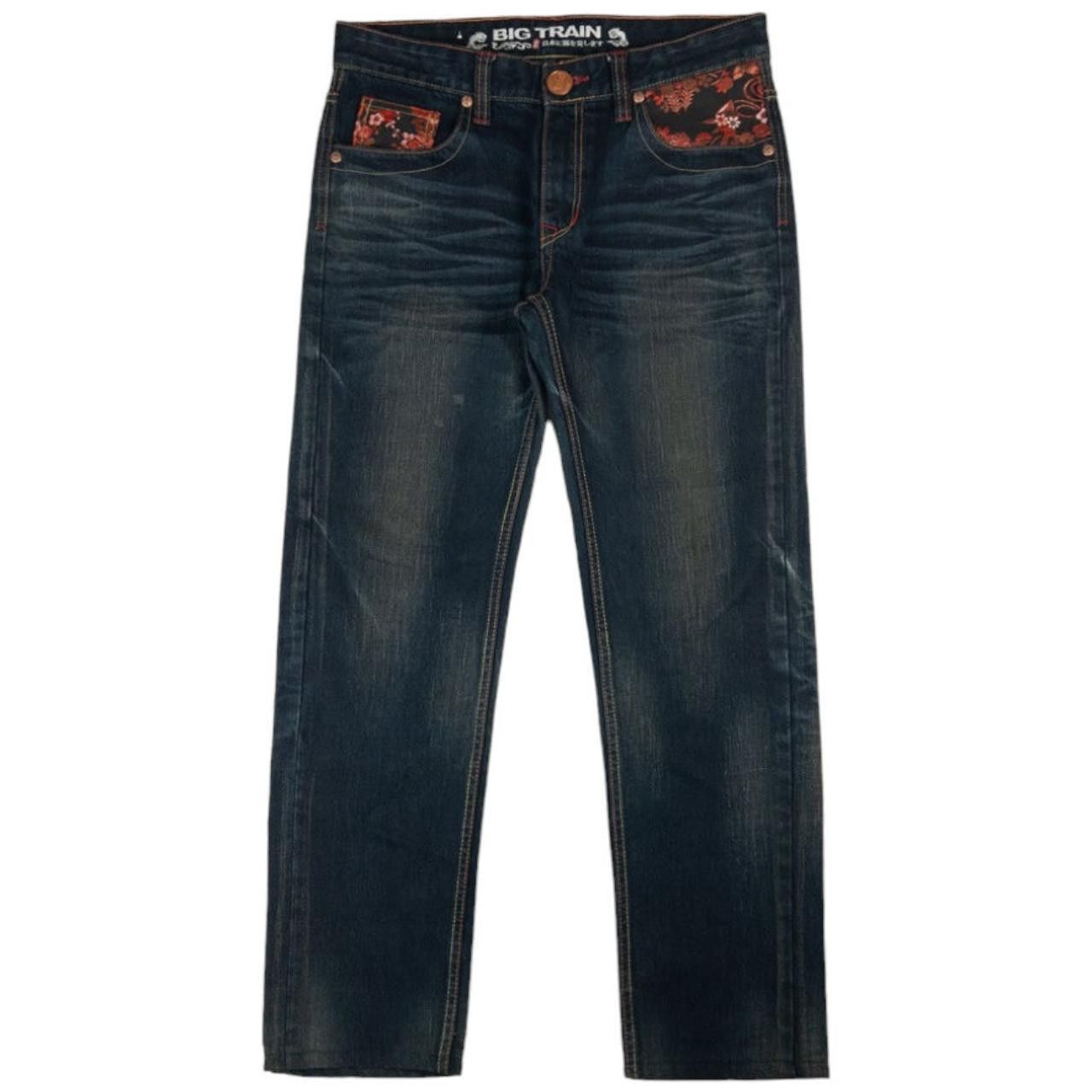 Other Vintage Big Train Embroidered Japanese Denim Jeans Size W32 Size US 32 / EU 48 - 3 Thumbnail