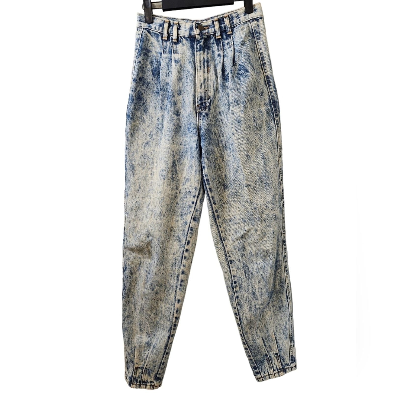 Vintage Vintage 80's 90's Chic Acid Wash High Waist Jeans 9 Long Size 27" / US 4 / IT 40 - 2 Thumbnail