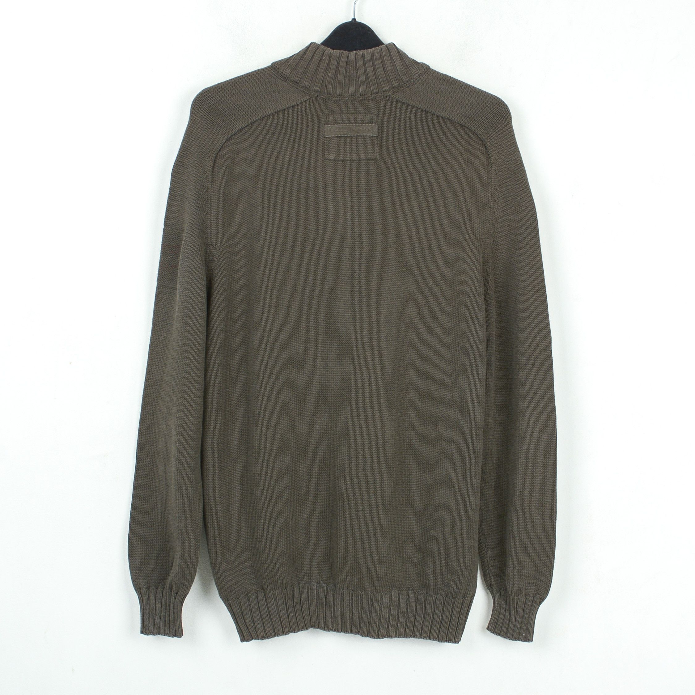 camel active Men Sweater Pullover Jumper Collar Zip Neck Knit Logo Brown Size US XL / EU 56 / 4 - 6 Thumbnail