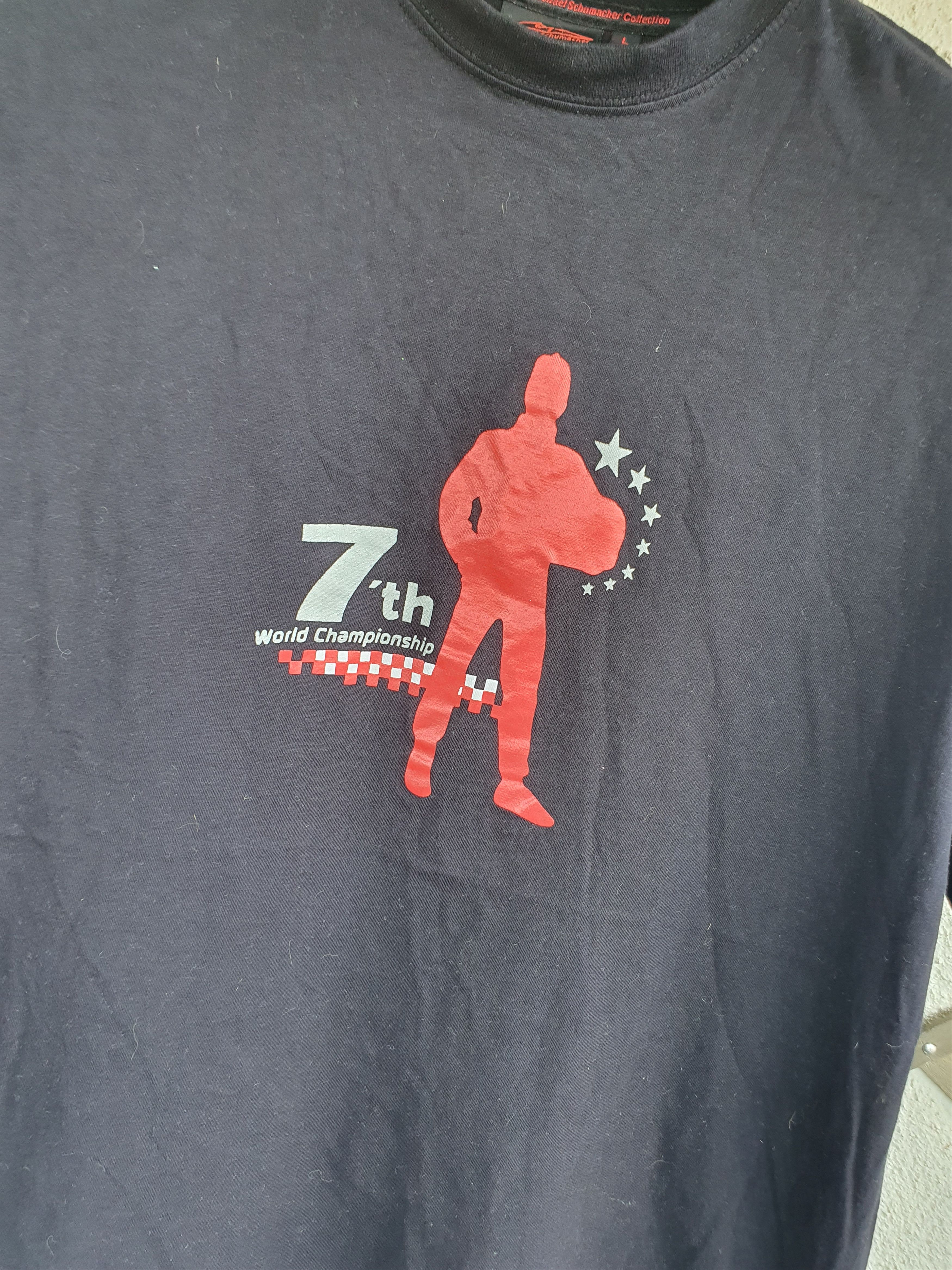 Vintage Michael Schumacher 7 'th World Championship MSM Vtg t-shirt Size US L / EU 52-54 / 3 - 6 Thumbnail