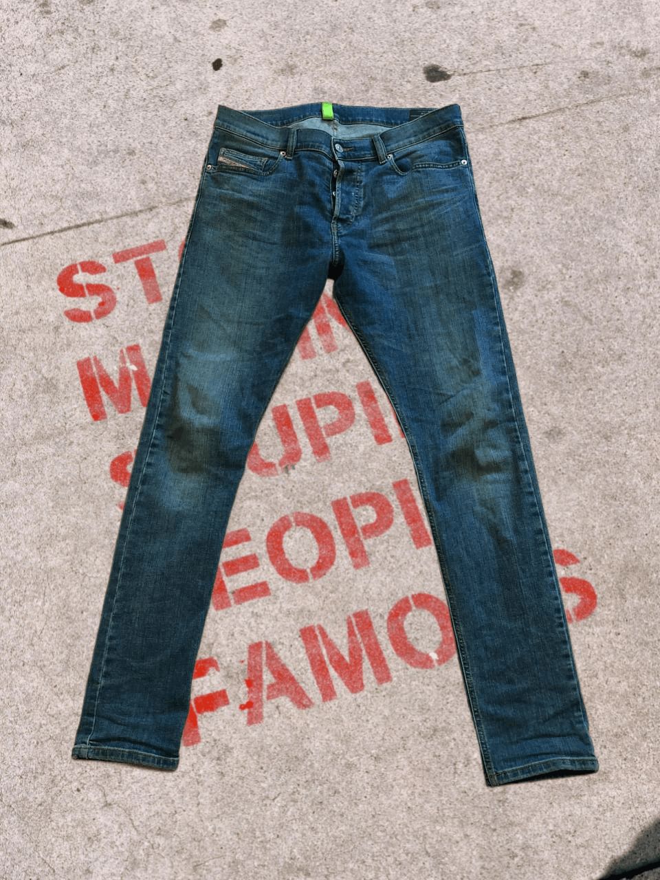 DIESEL D-LUSTER Vintage Wash Jeans Regular Fit W32 L32