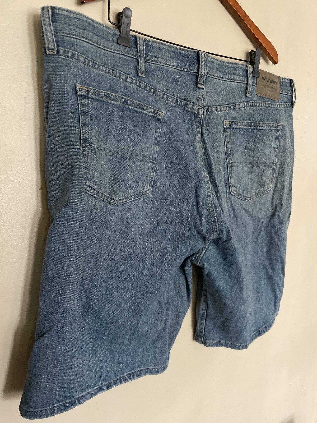 Designer × Vintage × Wrangler Wrangler Denim Blue Jean Shorts Jorts Waist 42X10” vintage 🔥 Size US 42 / EU 58 - 10 Thumbnail