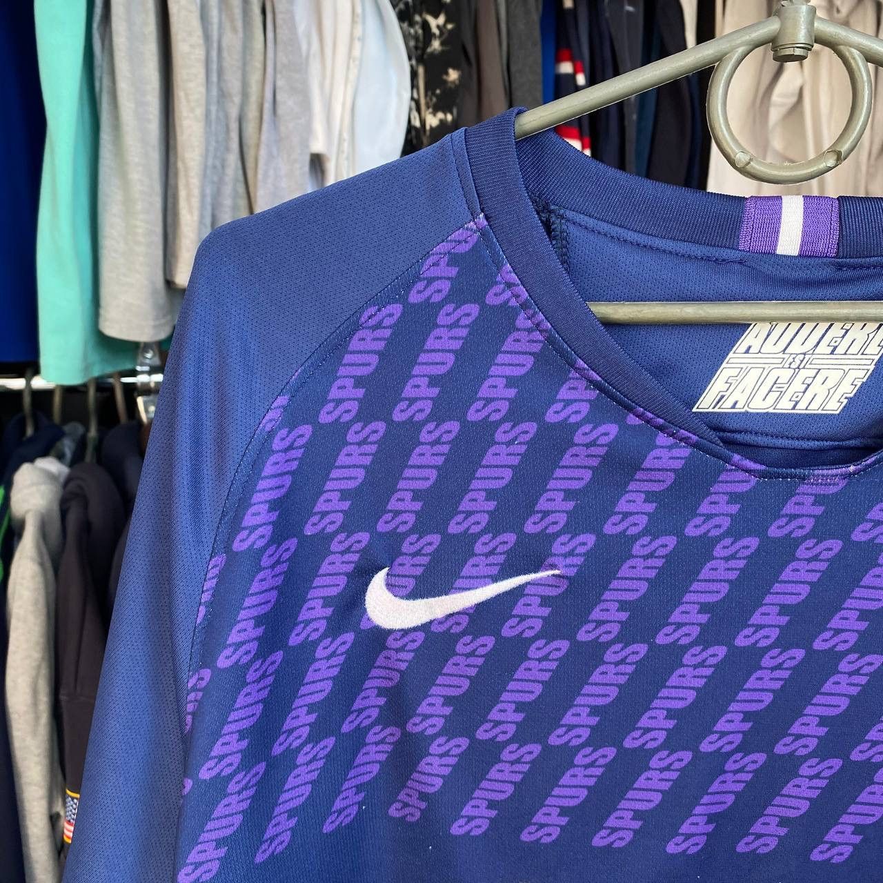 Nike × Vintage Mens Nike FC Tottenham AIA rare purple soccer jersey Size US XL / EU 56 / 4 - 4 Thumbnail