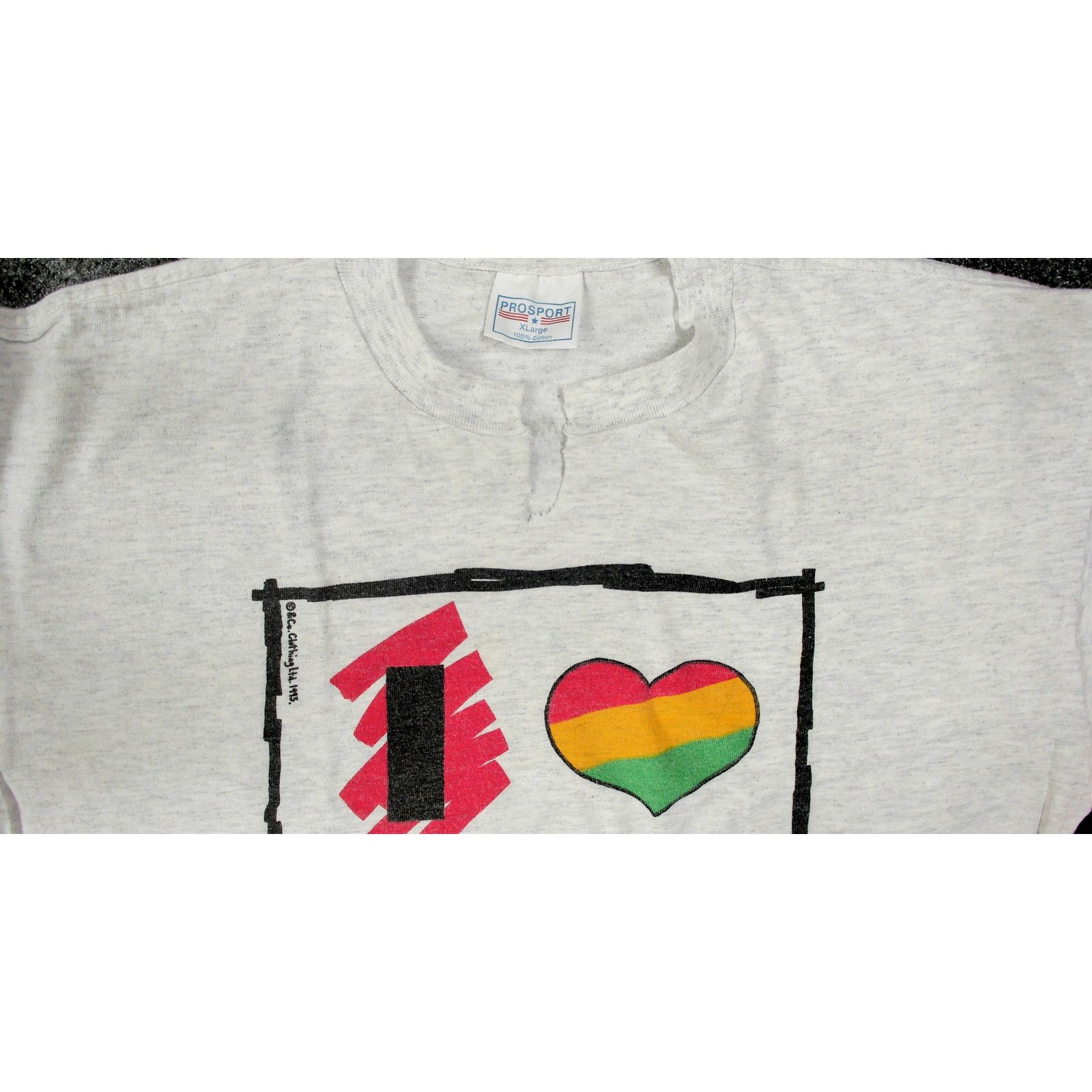 Vintage Vintage 1993 "I Love JA" Single Stitch Notch Collar Tee XL Size US XL / EU 56 / 4 - 8 Thumbnail