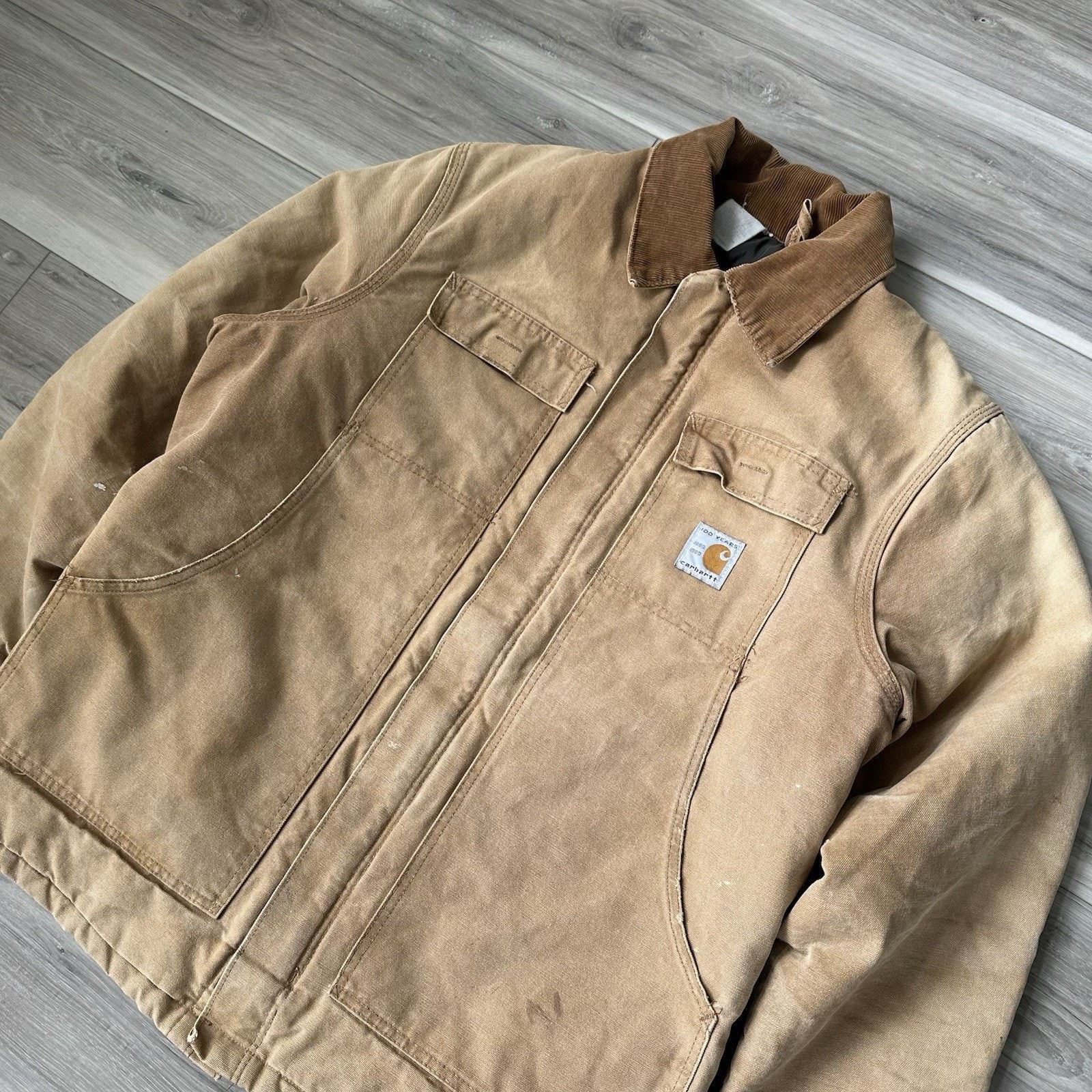 Carhartt VTG Carhartt 100 Year Arctic Quilted Lined Coat Jacket USA Size US XL / EU 56 / 4 - 2 Thumbnail