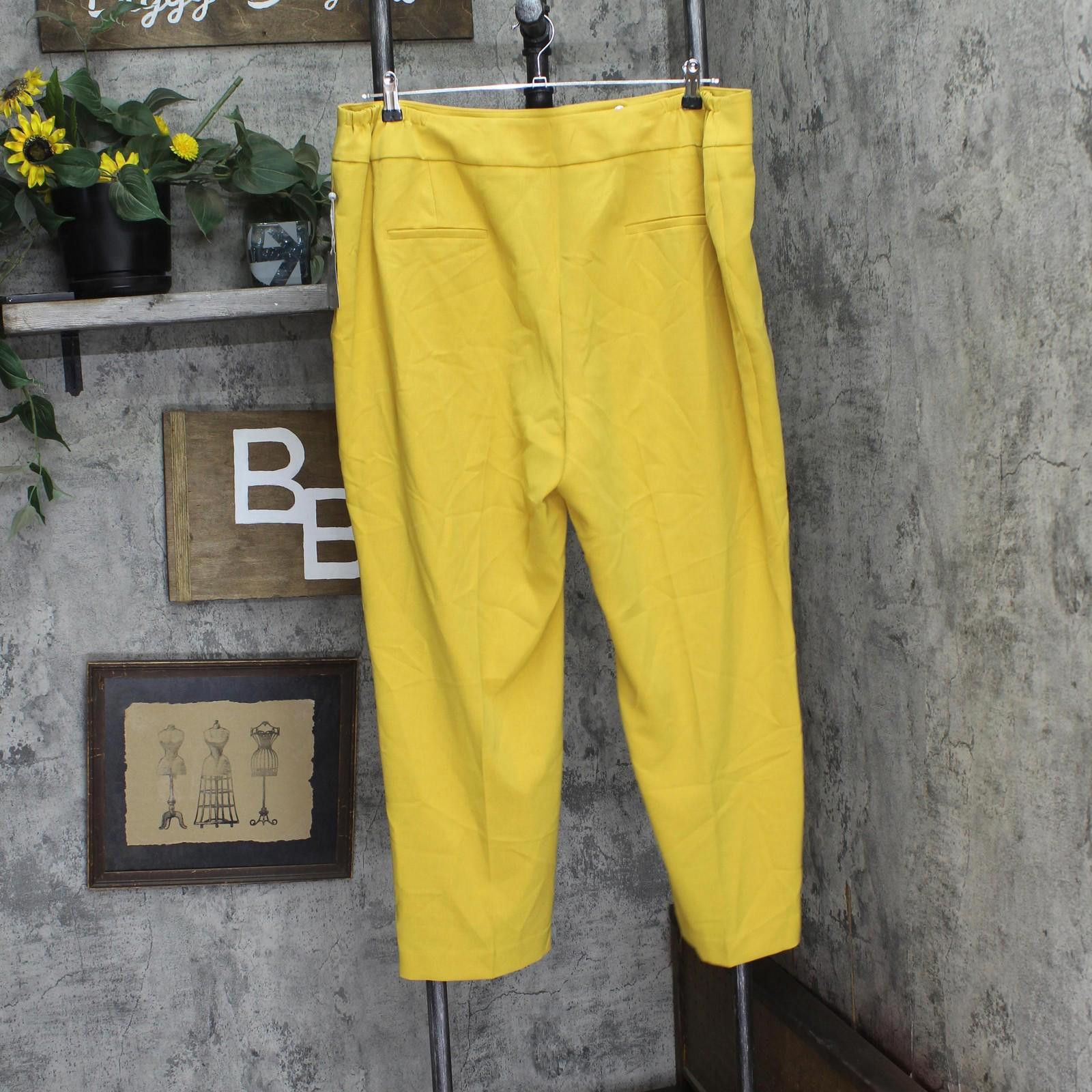 Other Nwt Kasper Front Slim Pant 10902147 Butterscotch Yellow 18w Size 40" / US 18 - 2 Thumbnail