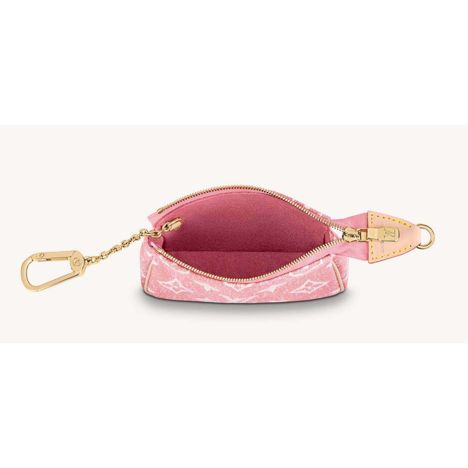 Louis Vuitton Louis Vuitton Denim Rose Pink Monogram Key Coin Purse Size ONE SIZE - 8 Thumbnail