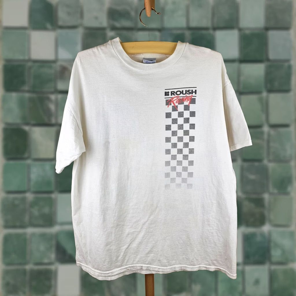 Tultex VINTAGE TULTEX T-SHIRT 5 TEAMS 5 DRIVERS 1 GOAL NACSAR ROUGH RACING XL White Men's Short Sleeve Cotton Round Neck Shirt T-Shirt Size US XL / EU 56 / 4 - 1 Thumbnail