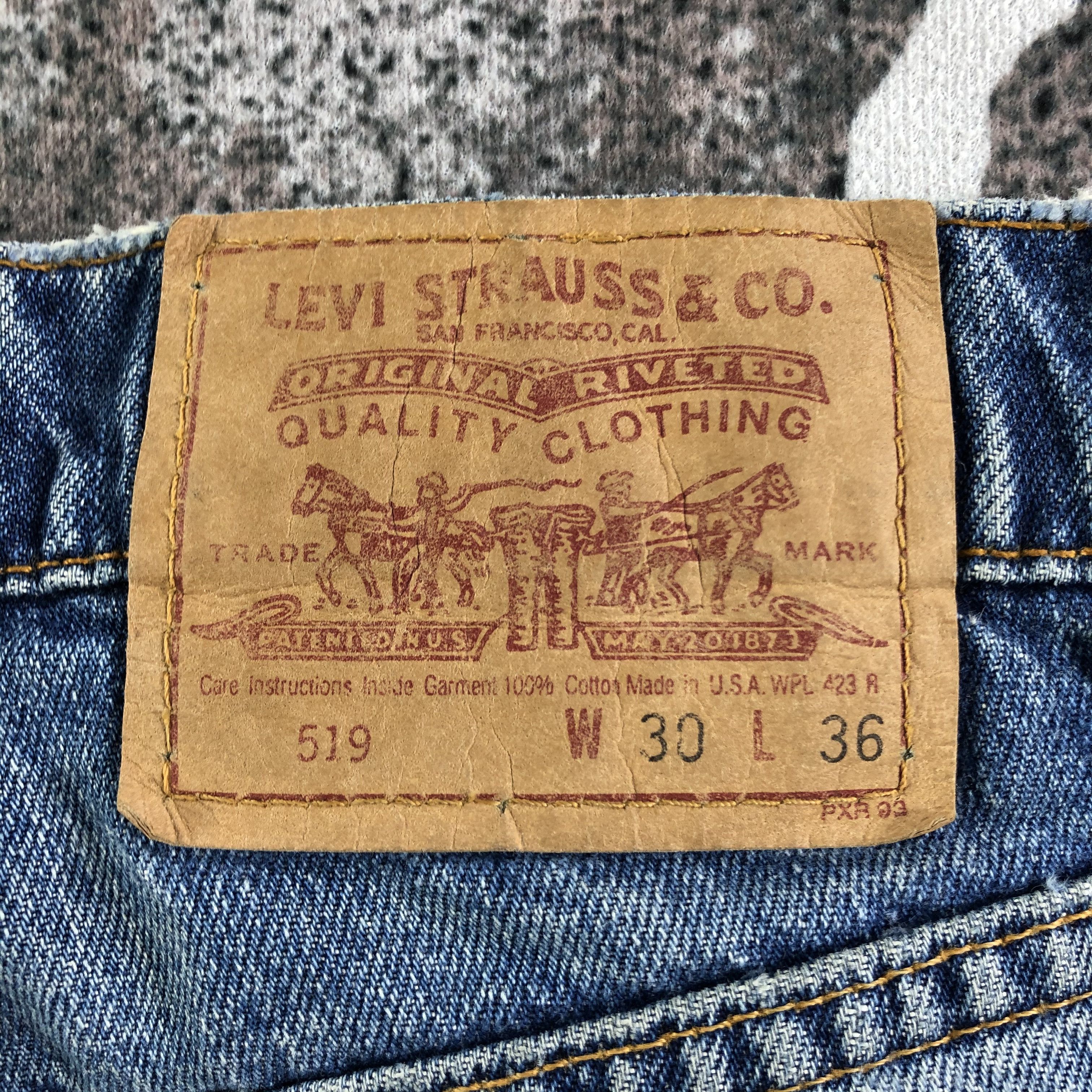 Levi's Vintage 90s Levis 519 Jeans Dirty Wash Denim KJ2451 Size US 29 - 5 Thumbnail