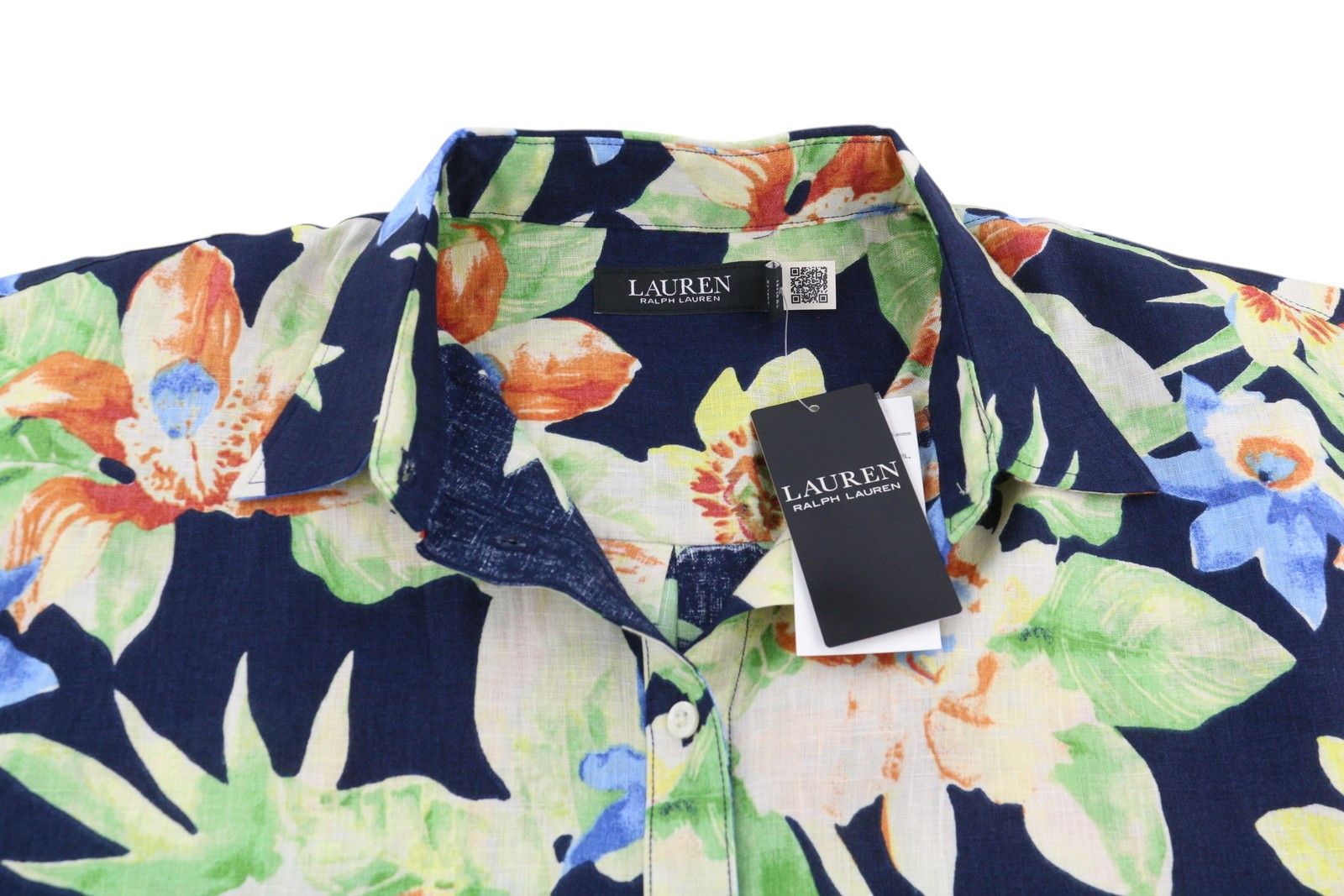 Lauren Ralph Lauren M Linen Floral Buttoned Shirt 84699 Size M / US 6-8 / IT 42-44 - 4 Thumbnail