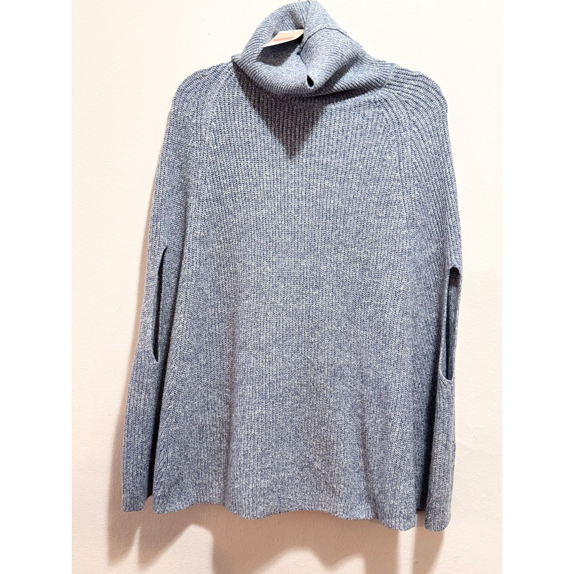 Other Kirundo Blue Turtleneck Knit Cape Sleeveless Sweater Size XL Size XL / US 12-14 / IT 48-50 - 2 Thumbnail
