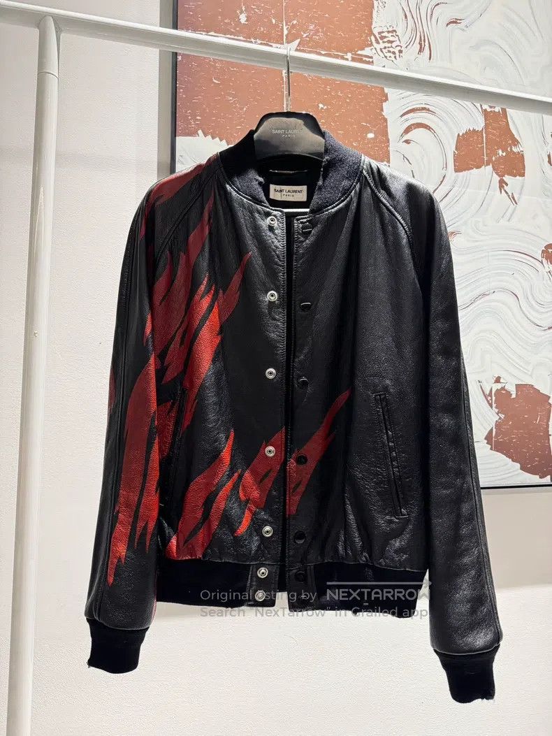 Saint Laurent Paris Saint Laurent Paris Flame Leather Jacket Size US S / EU 44-46 / 1 - 1 Thumbnail
