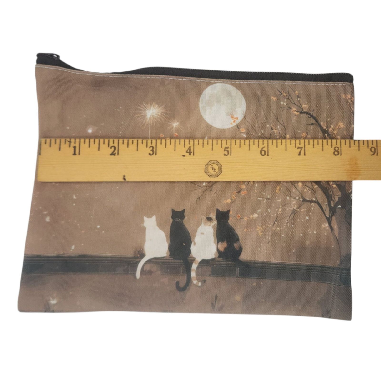 Other Moonlight Cats Cosmetic Bag Cherry Blossom Makeup Pouch Size ONE SIZE - 5 Thumbnail