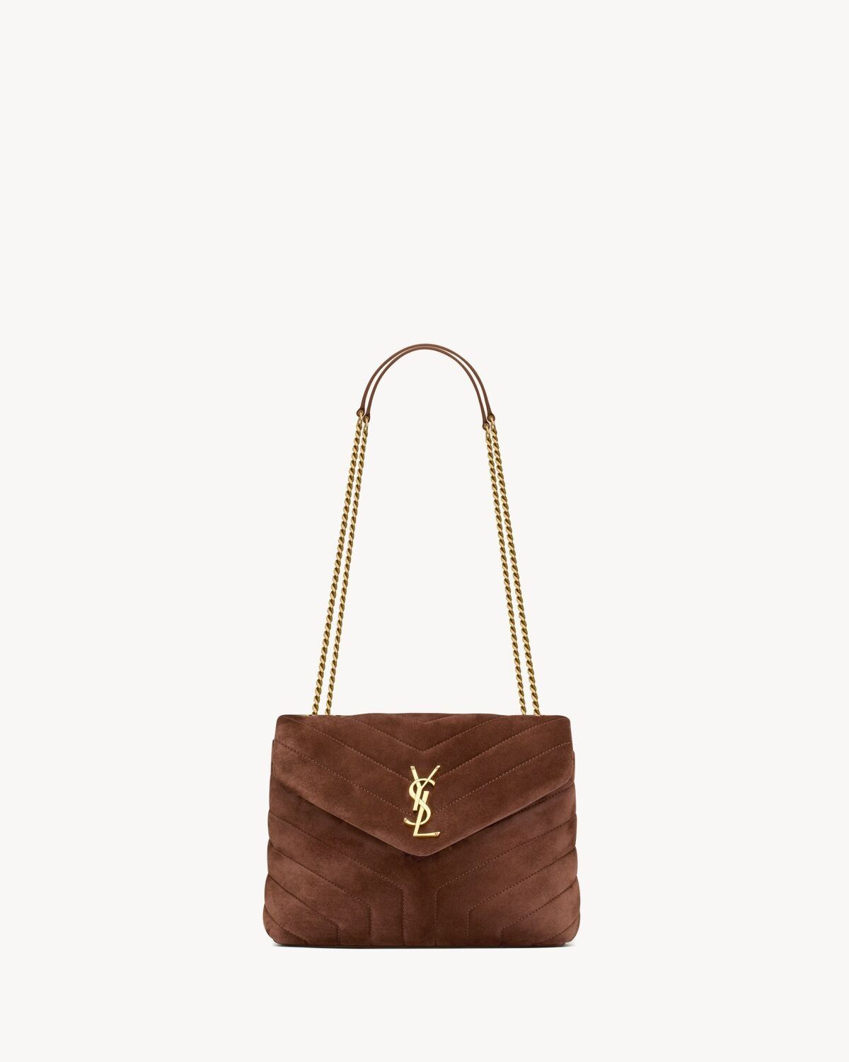 Saint Laurent Paris o1loc1c0225 Size: OS / Loulou Small Quilted Suede Bag Brown Size ONE SIZE - 1 Thumbnail