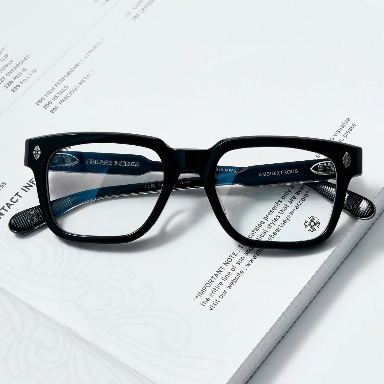 Chrome Hearts CHROME HEARTS AMBIDIXTROUS BLACK GLASSES Size ONE SIZE - 6 Thumbnail