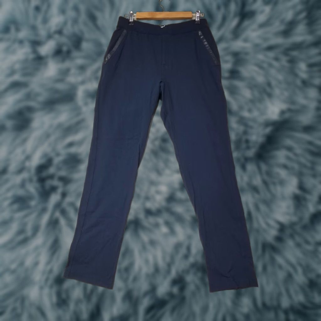 Lululemon Lululemon Seawall Track Pants Mens Medium Blue Nylon Polyester Spandex Joggers Athletic Cross Training Running Gym Pockets Size US 31 - 1 Thumbnail