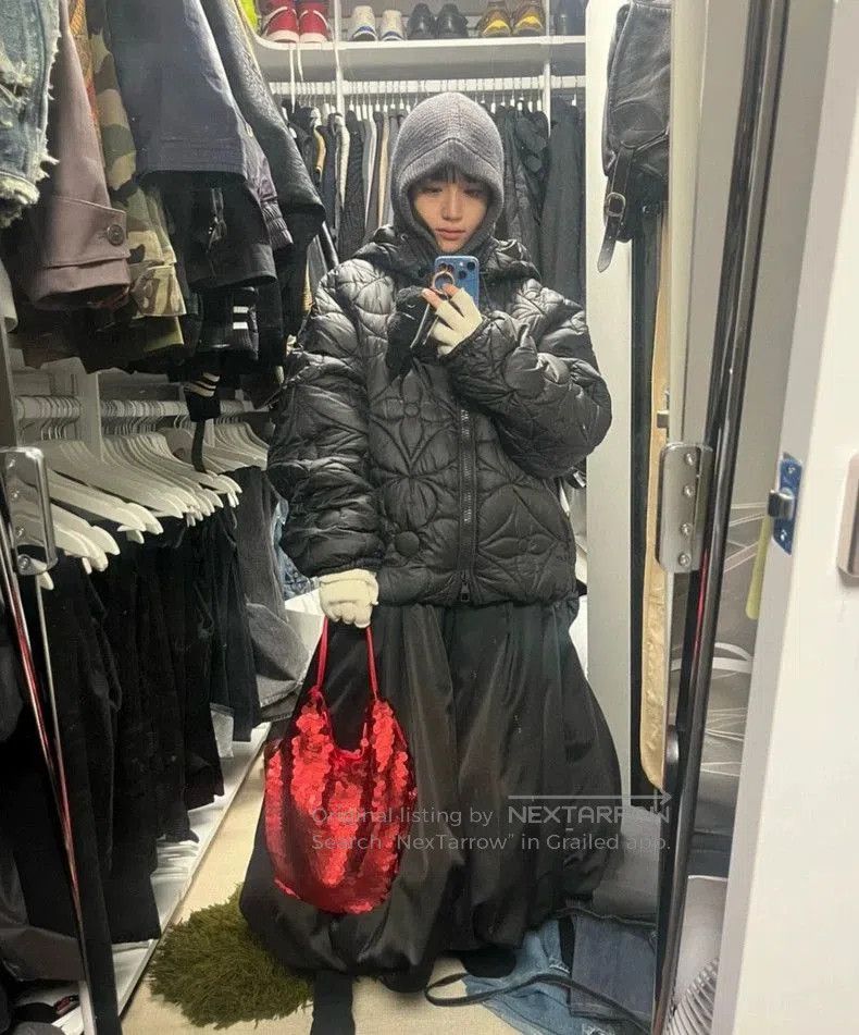 Louis Vuitton LV Black Floral Quilted Down Jacket . Size US M / EU 48-50 / 2 - 8 Thumbnail