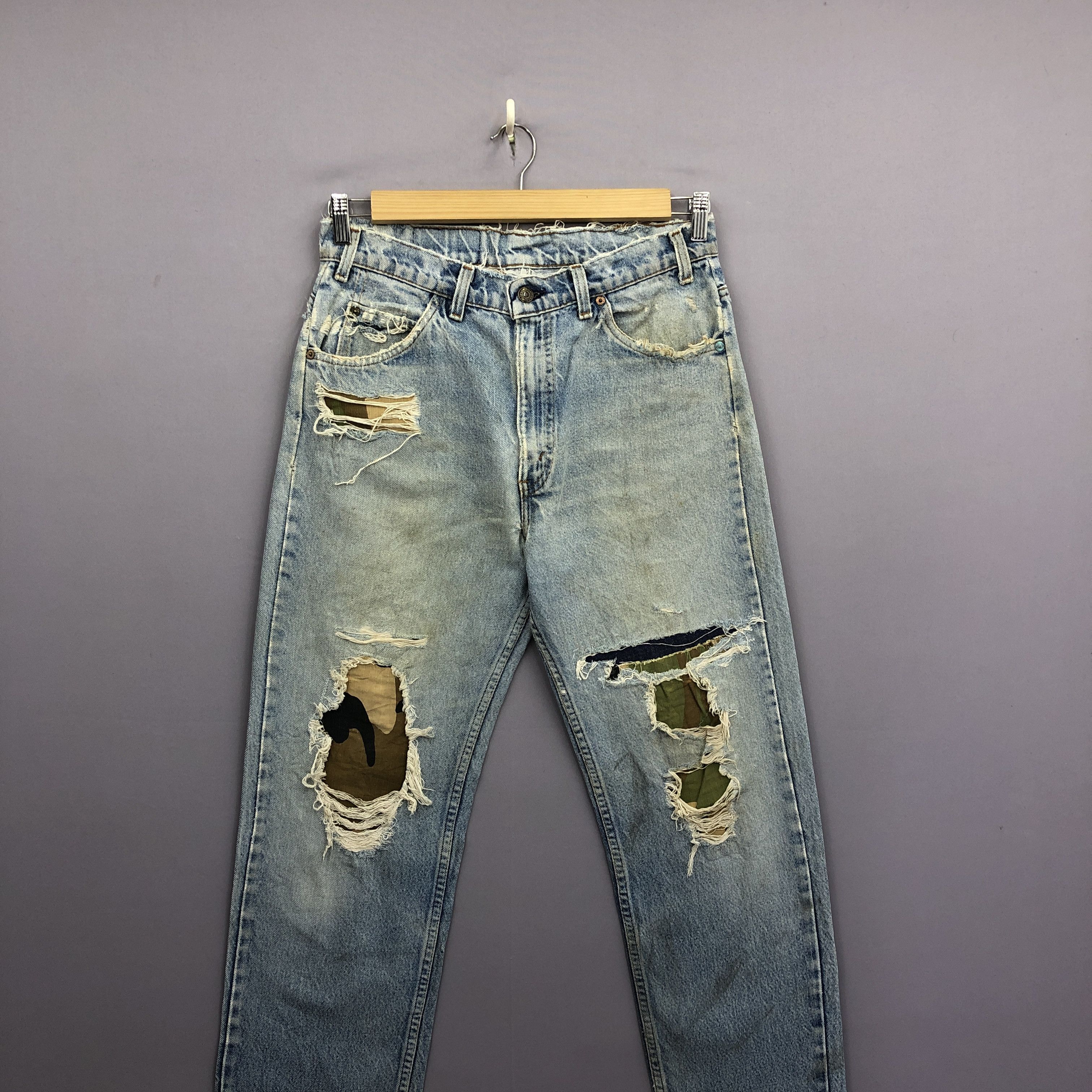 Levi's Vintage Levis 505 Distressed Orange Tab Faded Jeans Denim Size US 30 / EU 46 - 1 Thumbnail