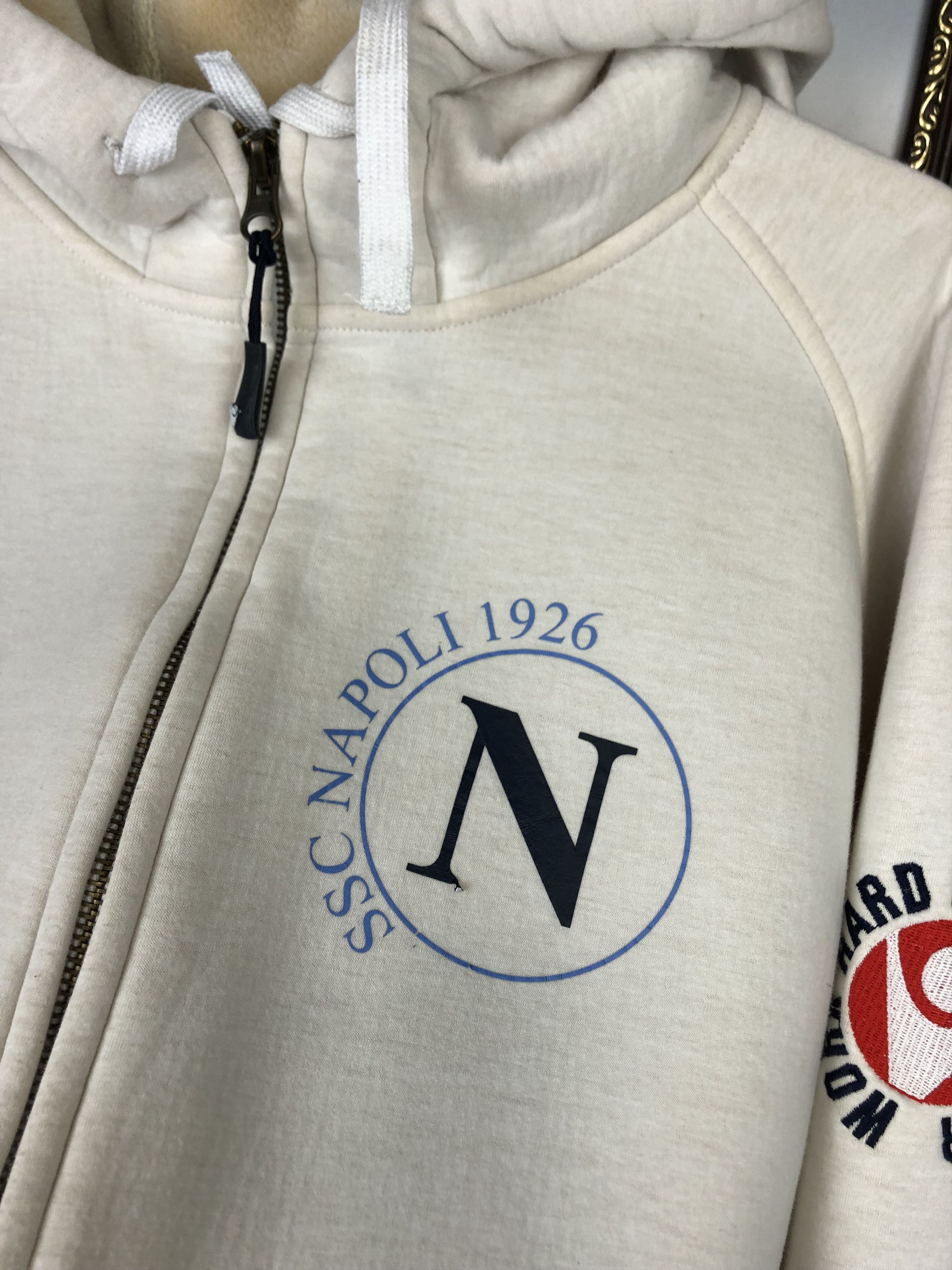 Macron Napoli Macron Football Jacket Soccer Track Top Mens Hooded Size US L / EU 52-54 / 3 - 3 Thumbnail