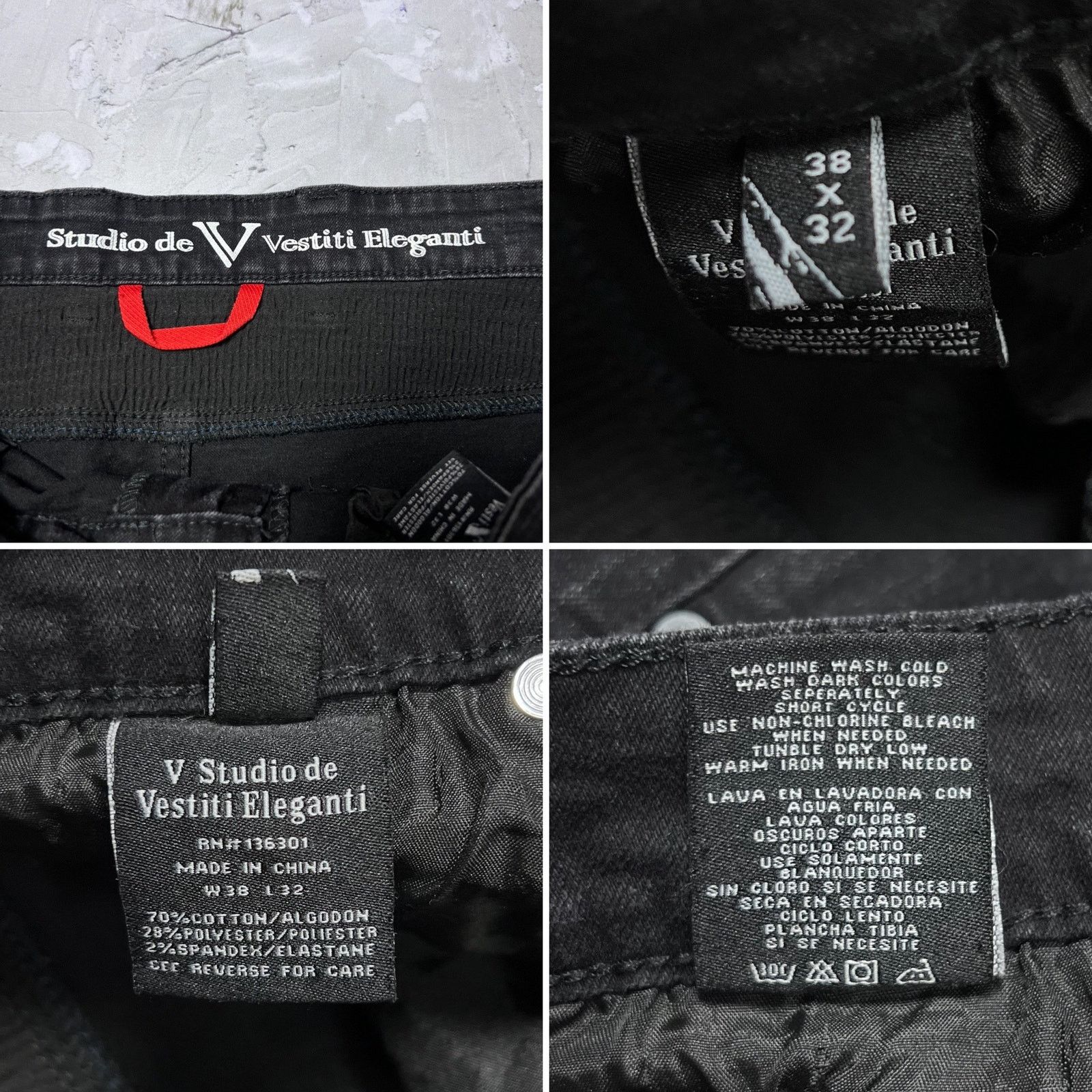 Other Studio de Vestiti Eleganti Moto Jeans SIZE 38x32 RUNS SMALL Size US 38 / EU 54 - 4 Thumbnail