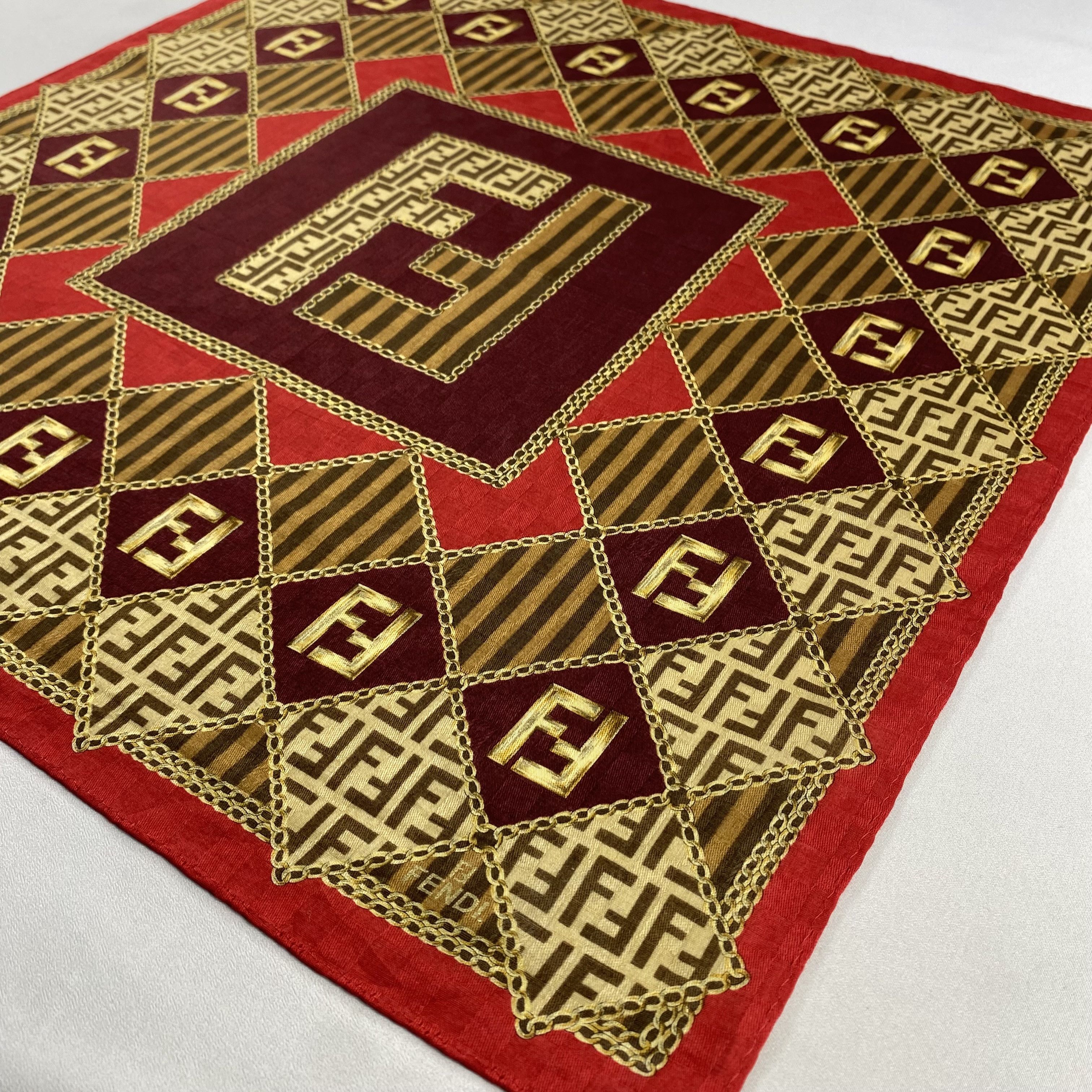 Vintage Fendi Handkerchief / Neckerchief / Bandana-P1435 Size ONE SIZE - 2 Thumbnail