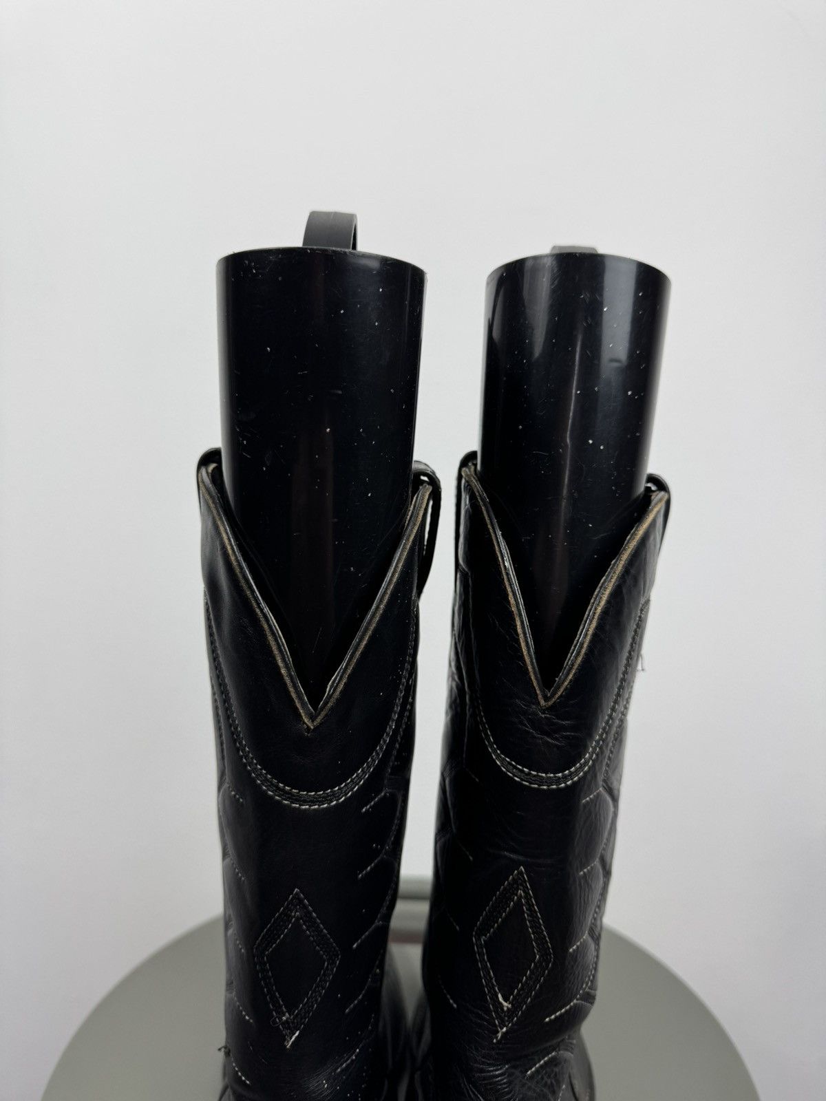 Other Vintage Black Leather Cowboy Western Boots Leather 43 EU Size US 9.5 / EU 42-43 - 11 Thumbnail