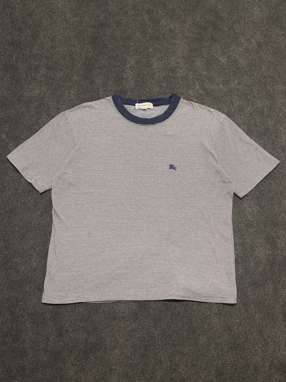 Burberry Vintage Burberry's Made in Japan Pinstripe Tee Size US M / EU 48-50 / 2 - 2 Thumbnail