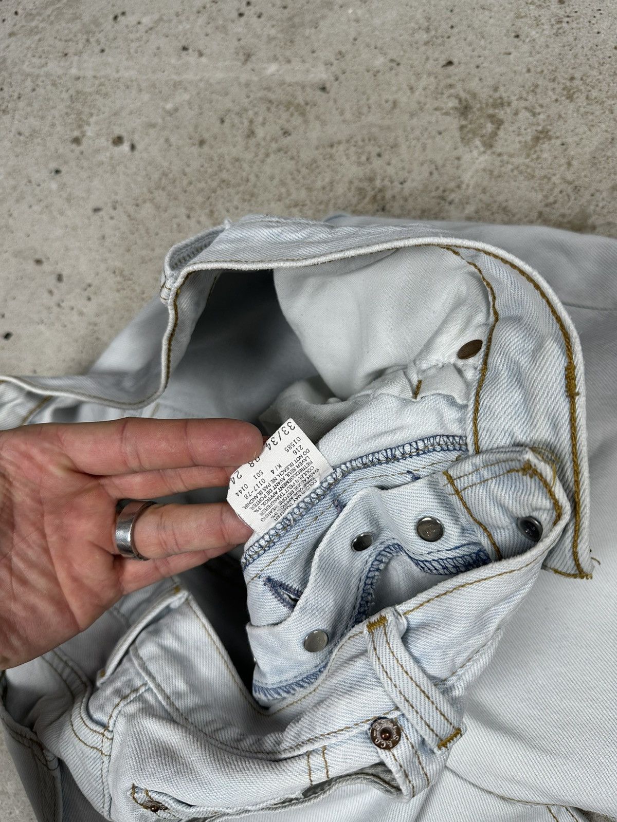 Levi's × Vintage Vintage 90s Levi’s 501 Washed Blue Denim Pants Jeans Size US 30 / EU 46 - 10 Thumbnail