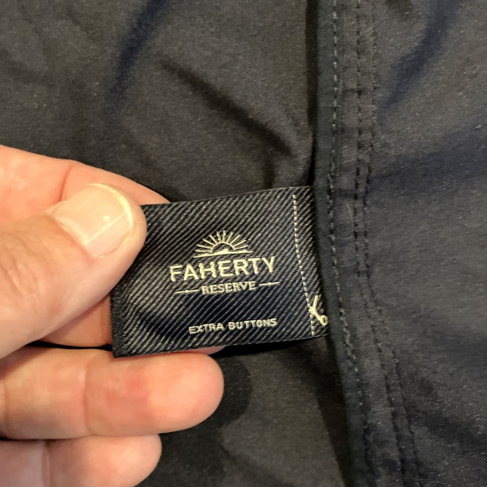 Faherty Faherty Reserve Blazer Navy Blue 2 Button - Men's XL Jacket Blazer Notch Lapel Single-Breasted Casual Business Travel Unstructured Solid Size 46R - 6 Thumbnail