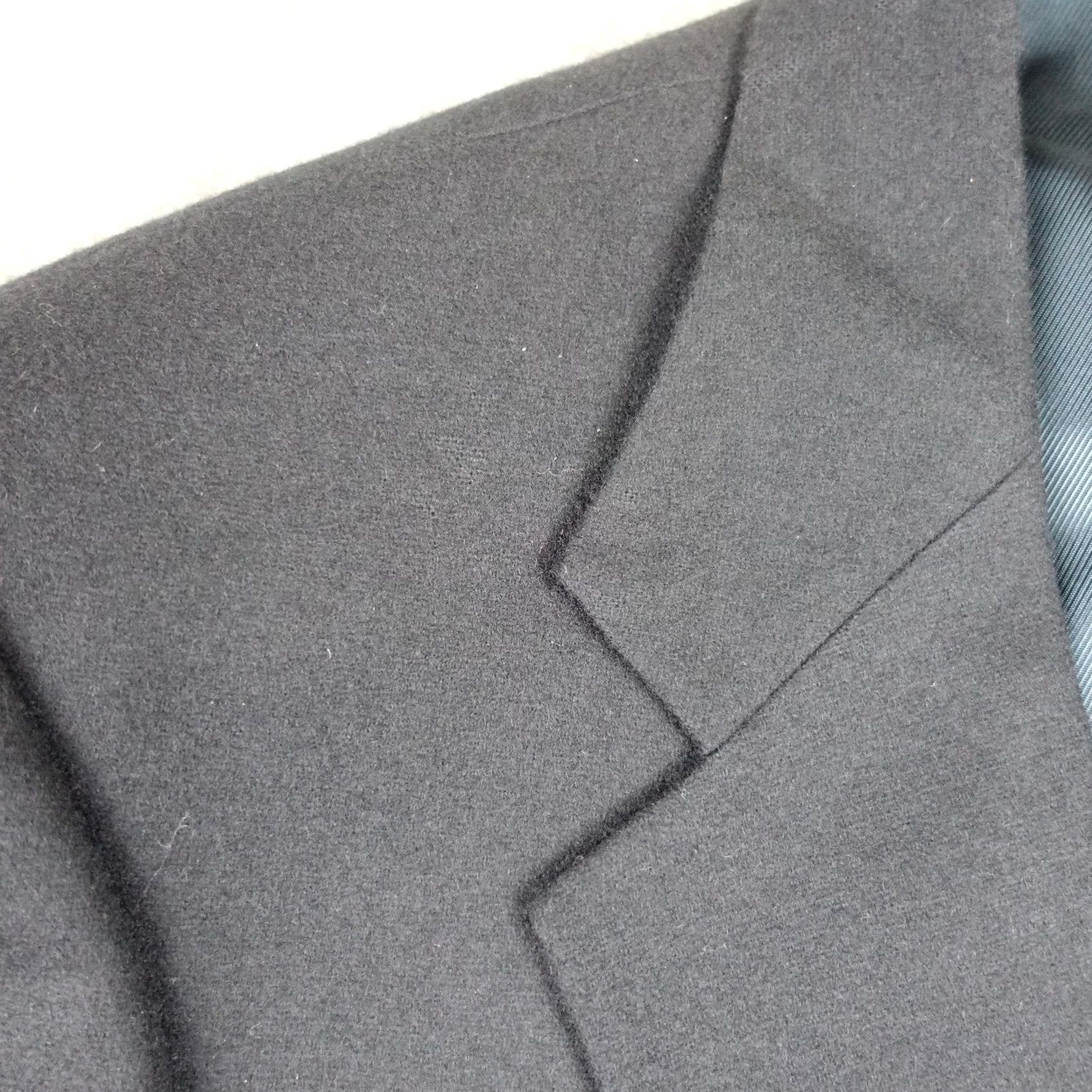 Oscar De La Renta VINTAGE Oscar de la Renta Blazer Mens 44 Blue Wool Cashmere Suit Jacket Sport Coat VTG Size 44R - 6 Thumbnail