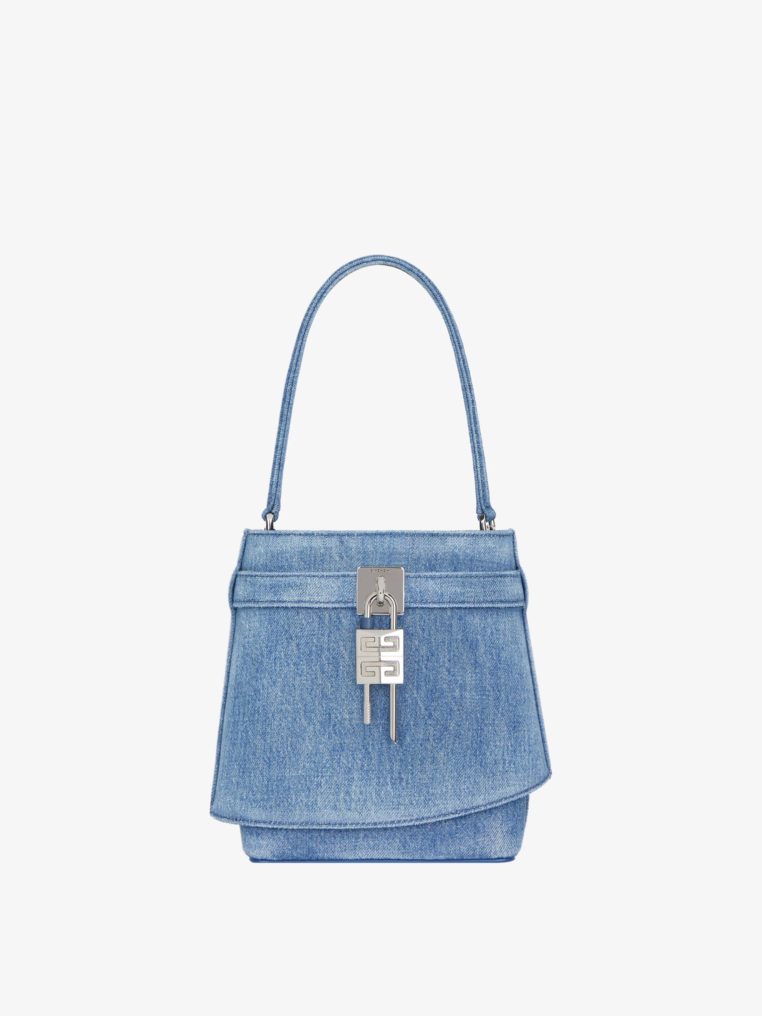 Givenchy o1srvl11e0925 Size: OS / Shark Lock Bucket Bag Washed Denim Size ONE SIZE - 1 Thumbnail