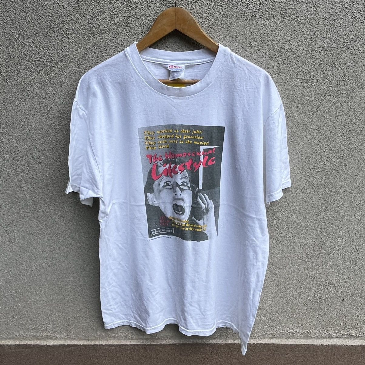 Vintage Vintage THE HOMOSEXUAL LIFESTYLE photo tee art promo Size US L / EU 52-54 / 3 - 1 Thumbnail