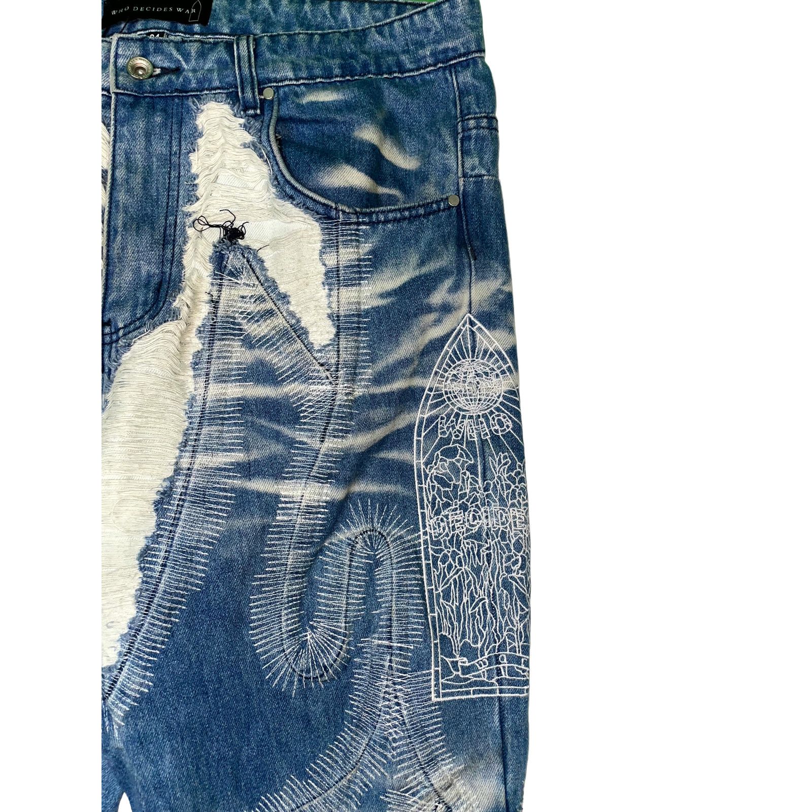 Who Decides War Who Decides War Path Denim Light Wash Jeans Size US 34 / EU 50 - 7 Thumbnail