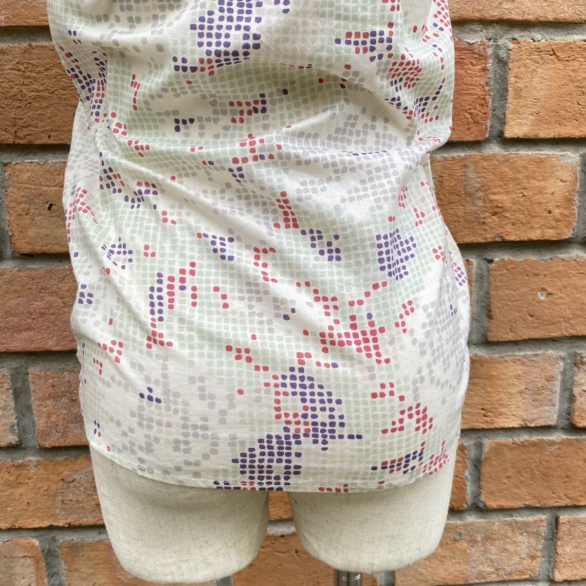 Kenzo Kenzo White Sleeveless Printed Button-Up Shirt Size S / US 4 / IT 40 - 10 Thumbnail