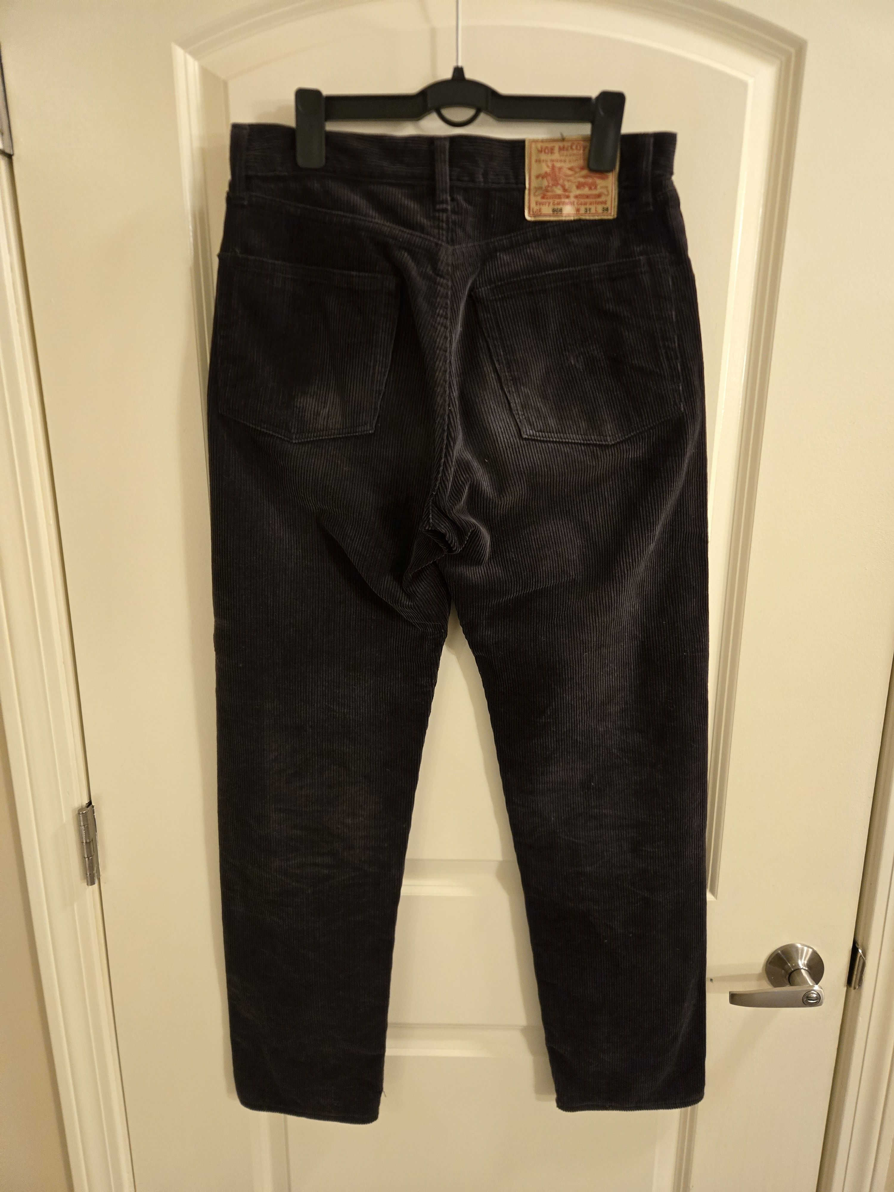 The Real McCoy's Corduroy Trousers Lot. 906 (CHARCOAL) Size US 31 - 2 Thumbnail