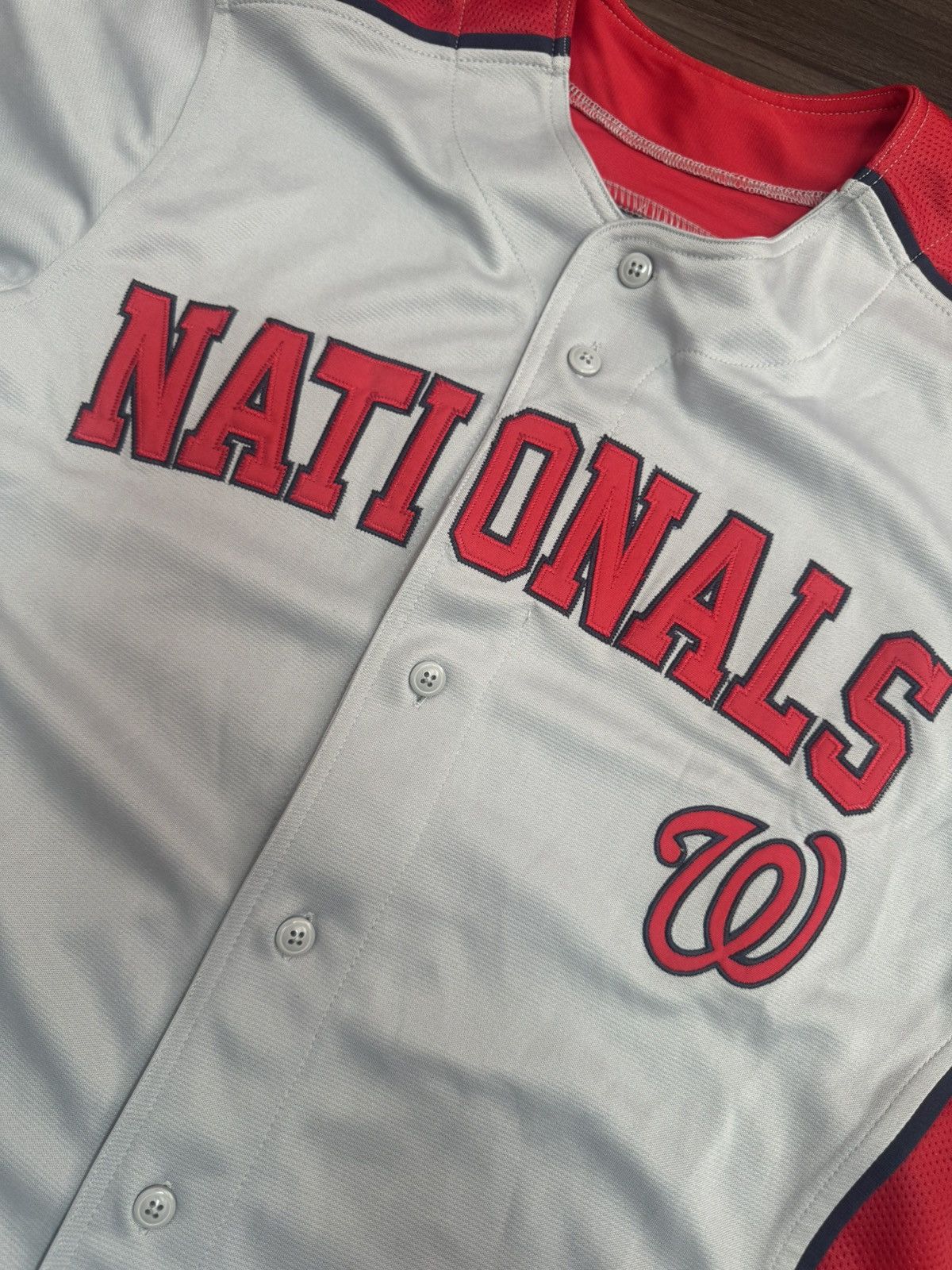 MLB Washington Nationals MLB Baseball Gray Red Stitched Jersey Size US M / EU 48-50 / 2 - 3 Thumbnail