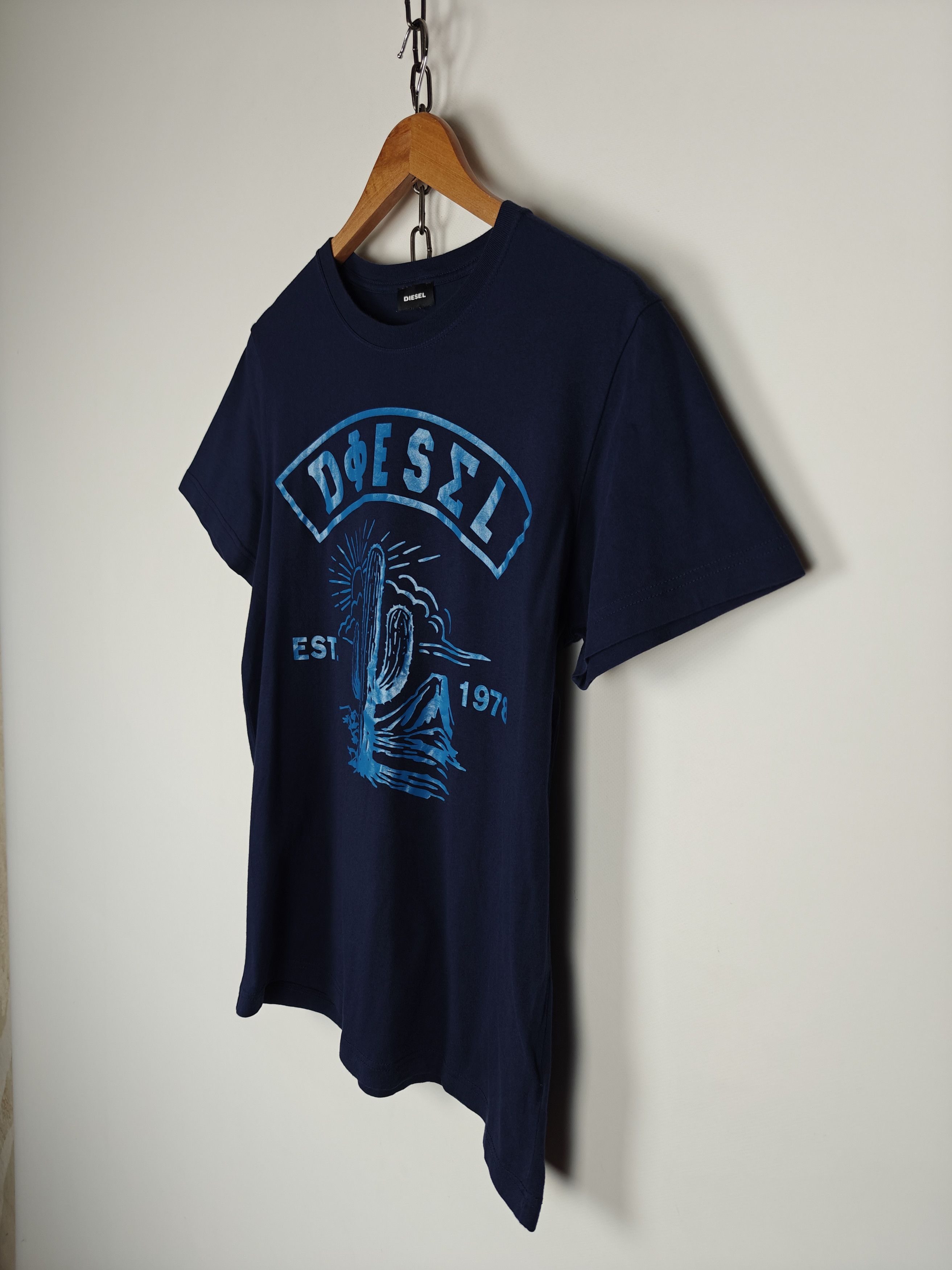 Diesel Diesel T-Shirt Big Print Tee Crew Navy size L Size US L / EU 52-54 / 3 - 6 Thumbnail