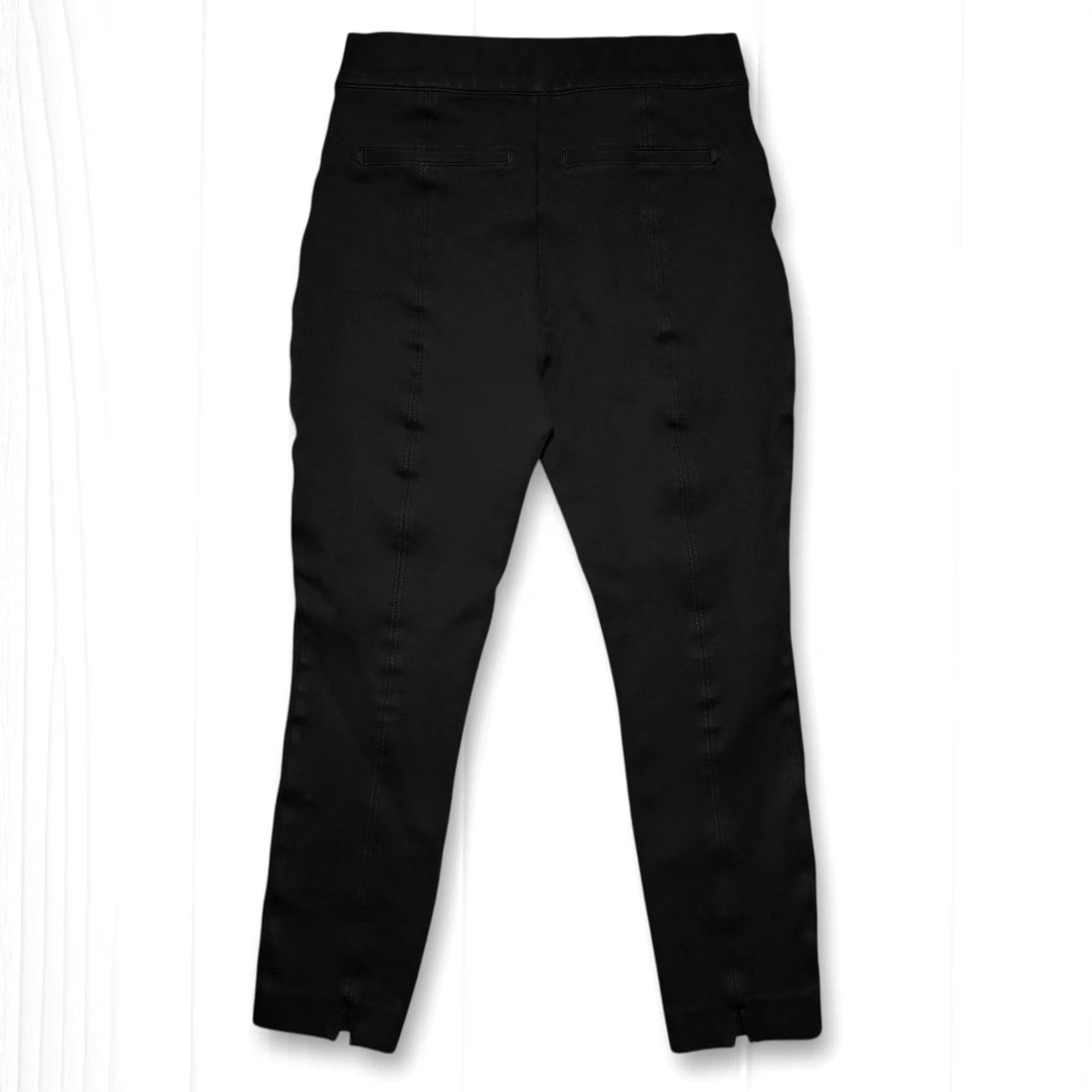 Spanx SPANX Black Ponte Knit Pull On Cropped Ankle Pants Women's M Slim Pull On Flat Front Size 32" / US 10 / IT 46 - 2 Thumbnail