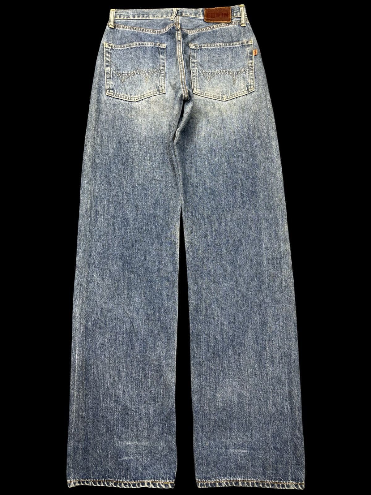 Edwin 💥Wide 90s💥Vintage Edwin Mnimalist Fade Selvedge Denim F626 Size US 29 - 2 Thumbnail