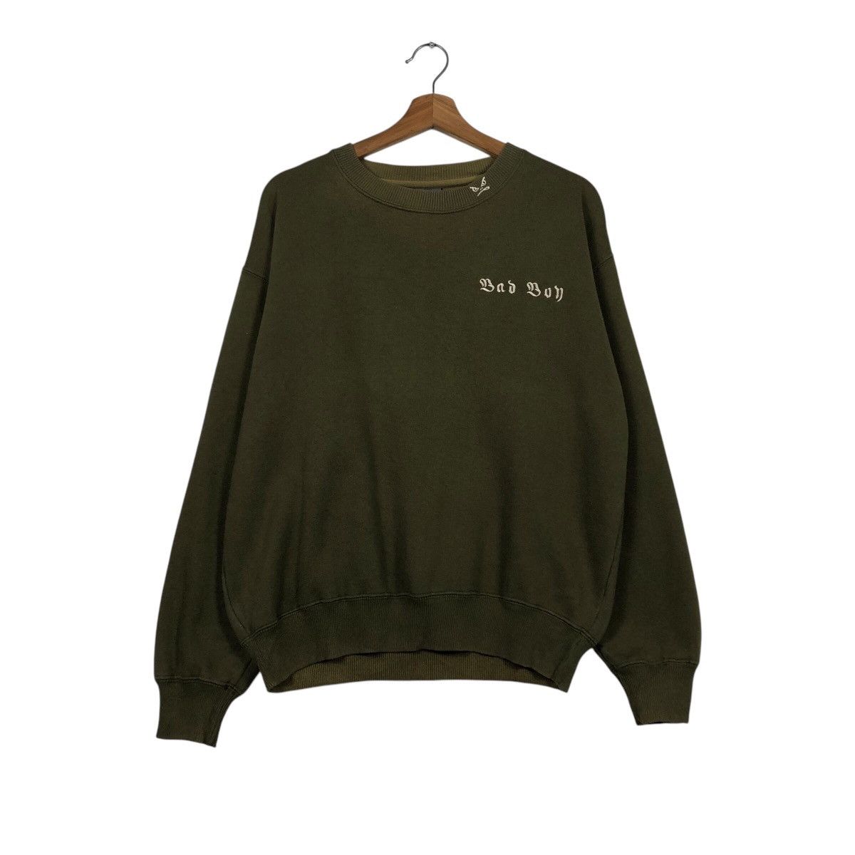 Japanese Brand 90s Bad Boy California Sweat Fade Olive Green Essential Size US M / EU 48-50 / 2 - 2 Thumbnail