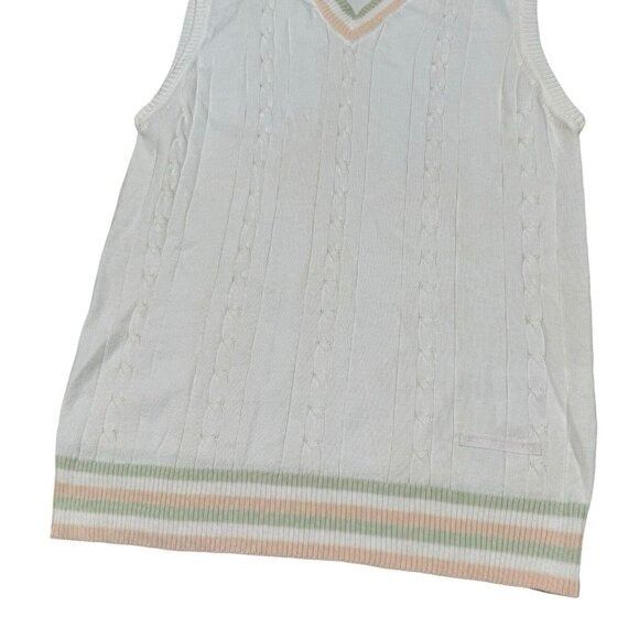 Burberry NWT Burberry Golf Cream White Cotton Vest Size Large Sleevel Size L / US 10 / IT 46 - 6 Thumbnail