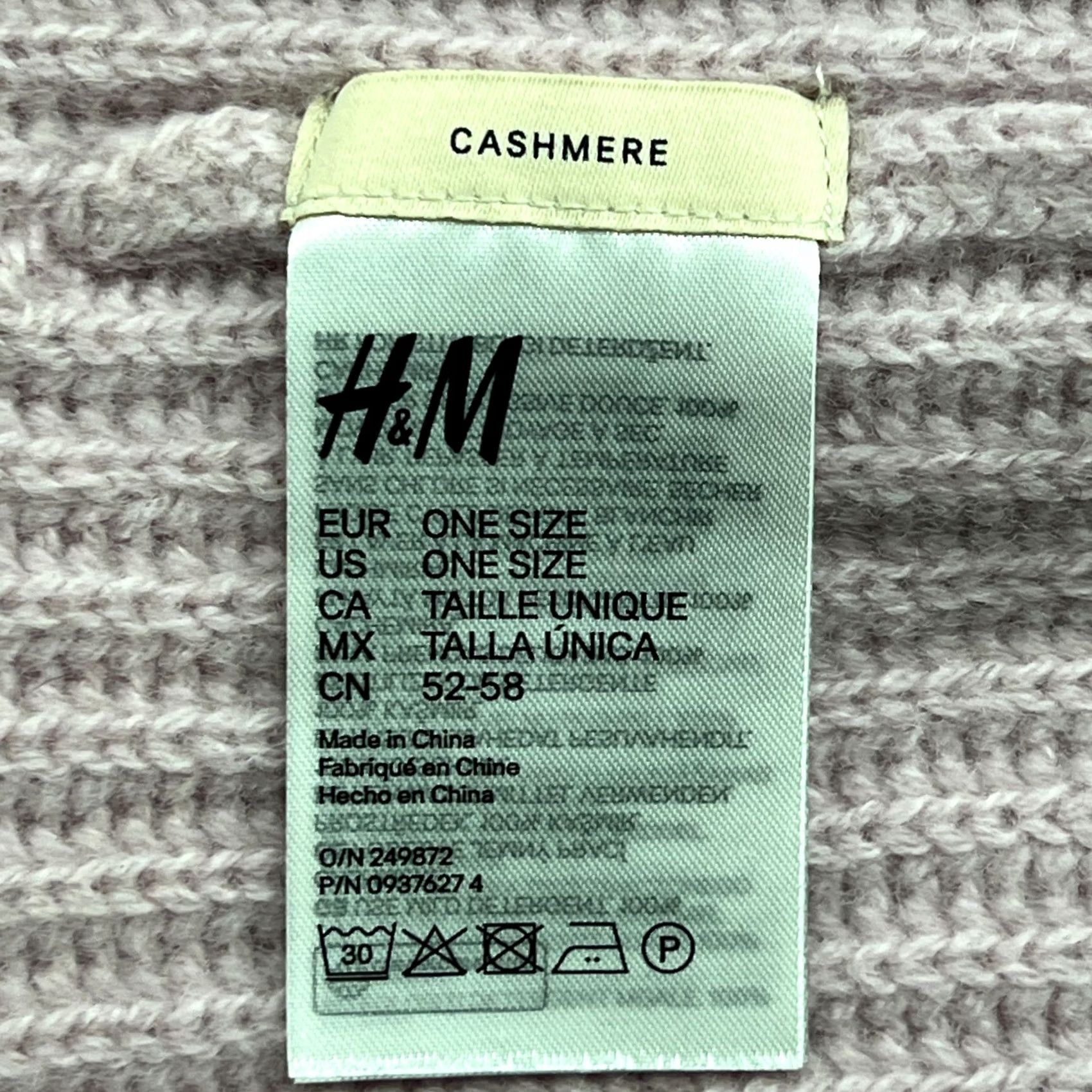 H&M H&M Womens Beanie Hat 100% Cashmere Pink One Size Ribbed Cuffed Knit Solid 2020s Womens Beanie Size ONE SIZE - 5 Thumbnail