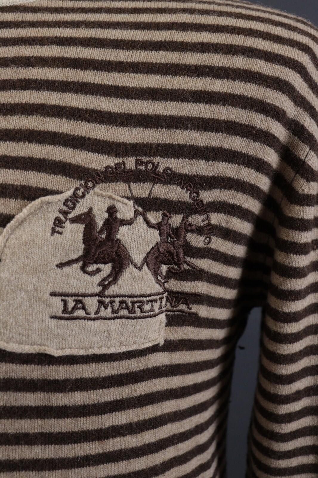 La Martina La Martina Brown Stripe Wool Brown Men's Sweater Size M Size US M / EU 48-50 / 2 - 4 Thumbnail
