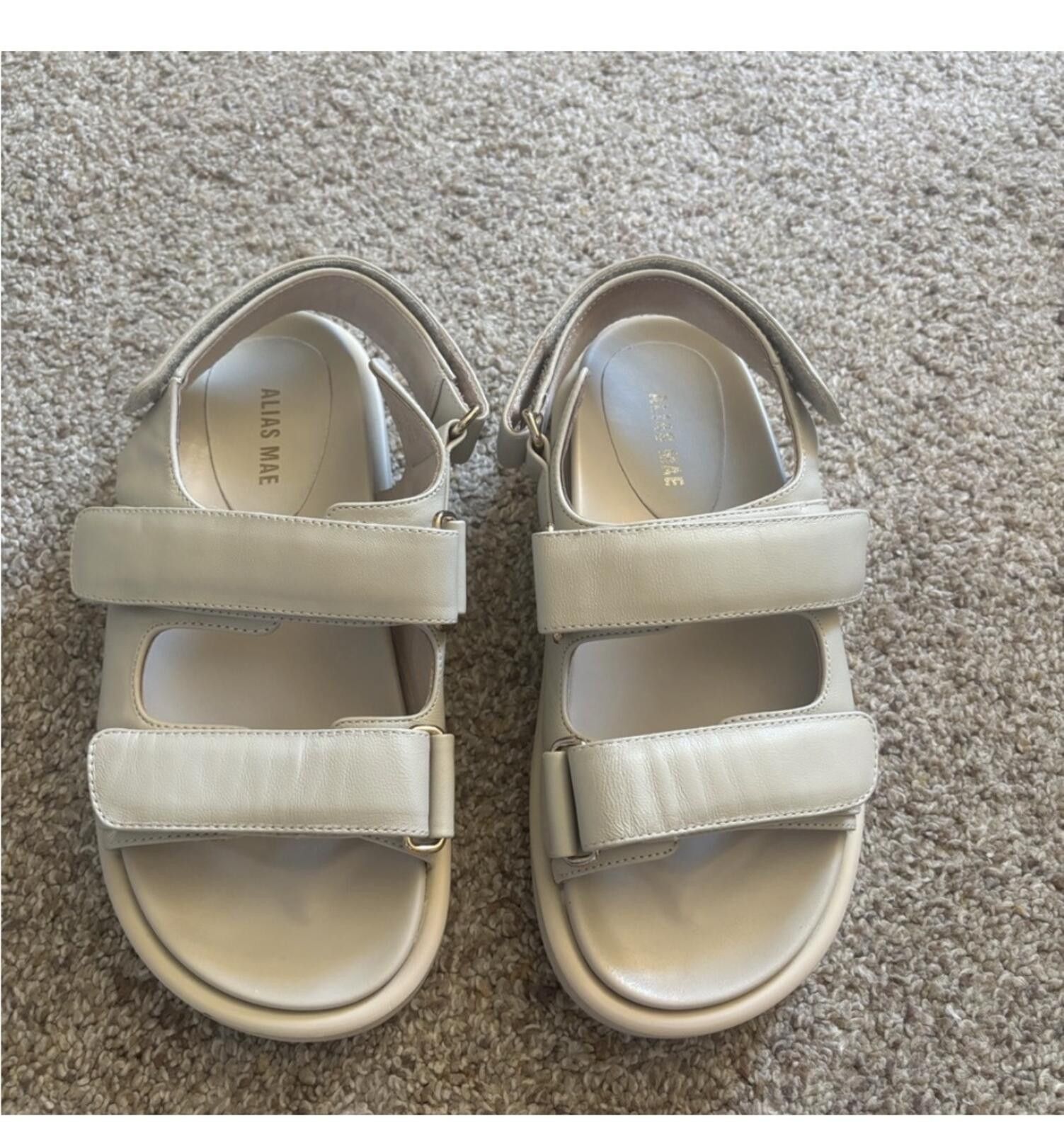 Other (Alias Mae Daria) in bone leather strap sandals Size US 6 / IT 36 - 1 Thumbnail
