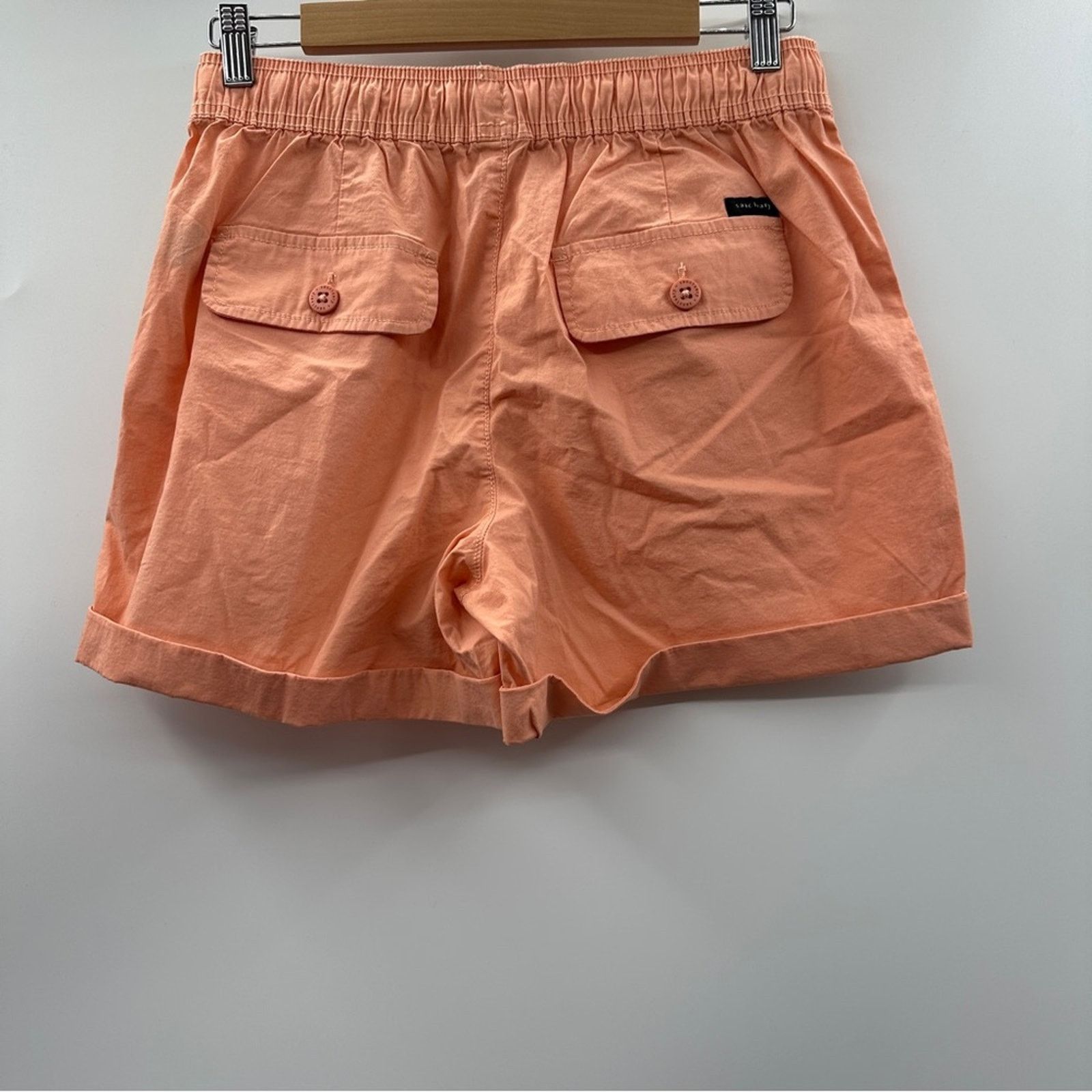 Sanctuary Sanctuary Light Orange High Rise Pull-On Drawstring Shorts Size 27" / US 4 / IT 40 - 2 Thumbnail